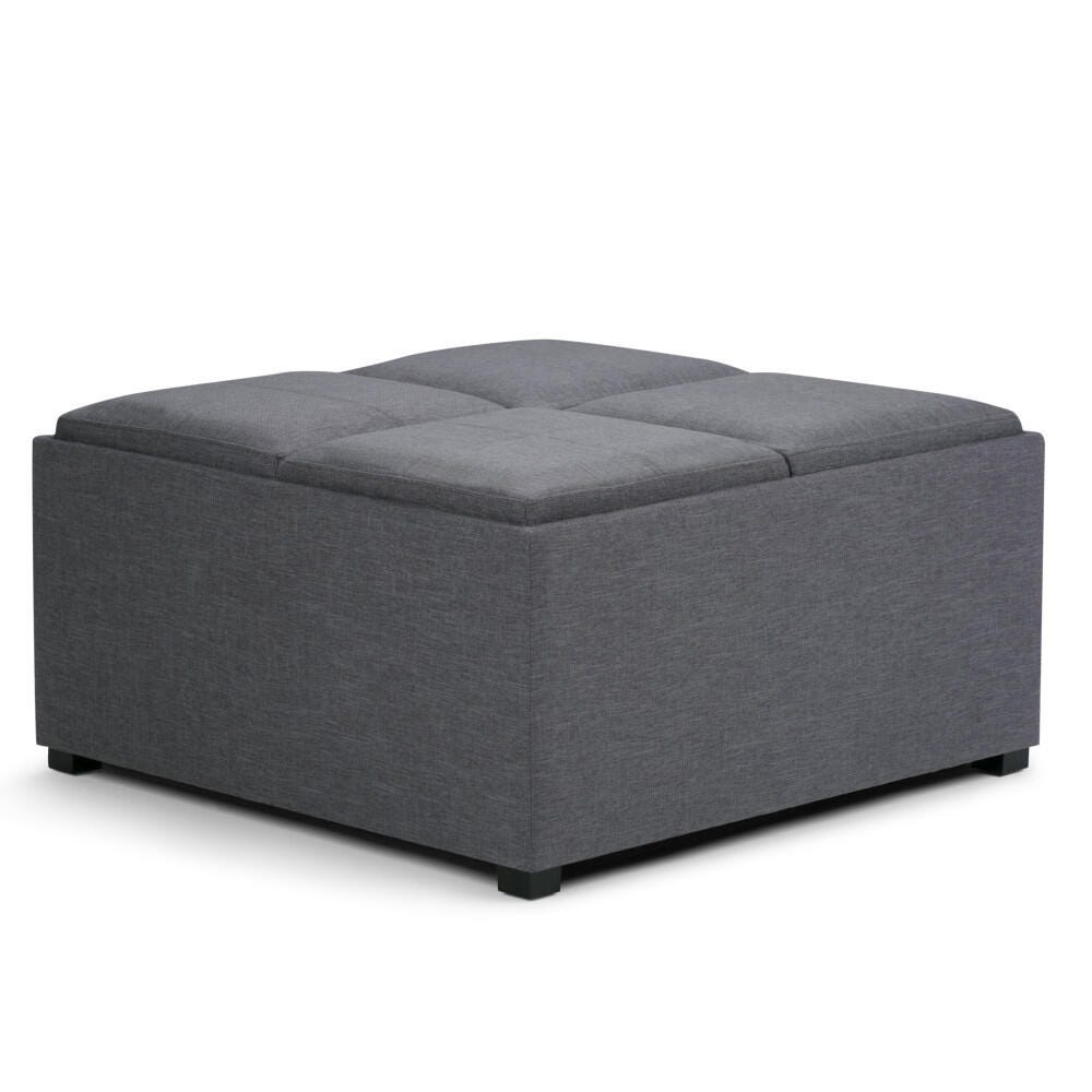 Ottoman Coffee Table Ottoman, Slate Gray, large