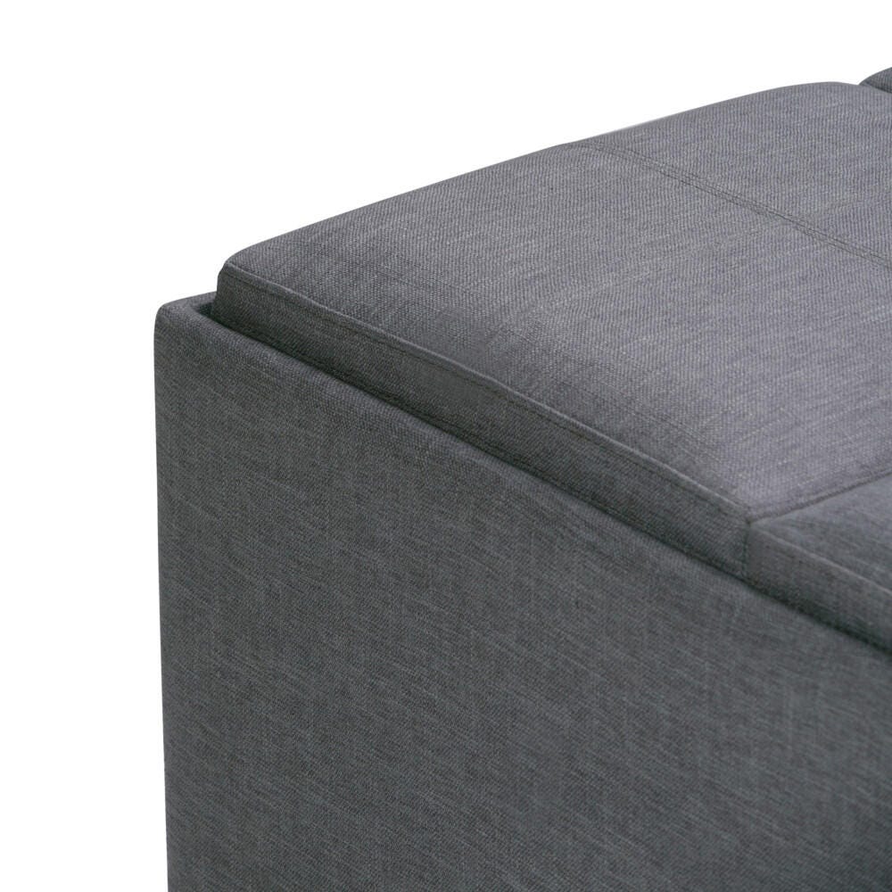 Ottoman Coffee Table Ottoman, Slate Gray, large