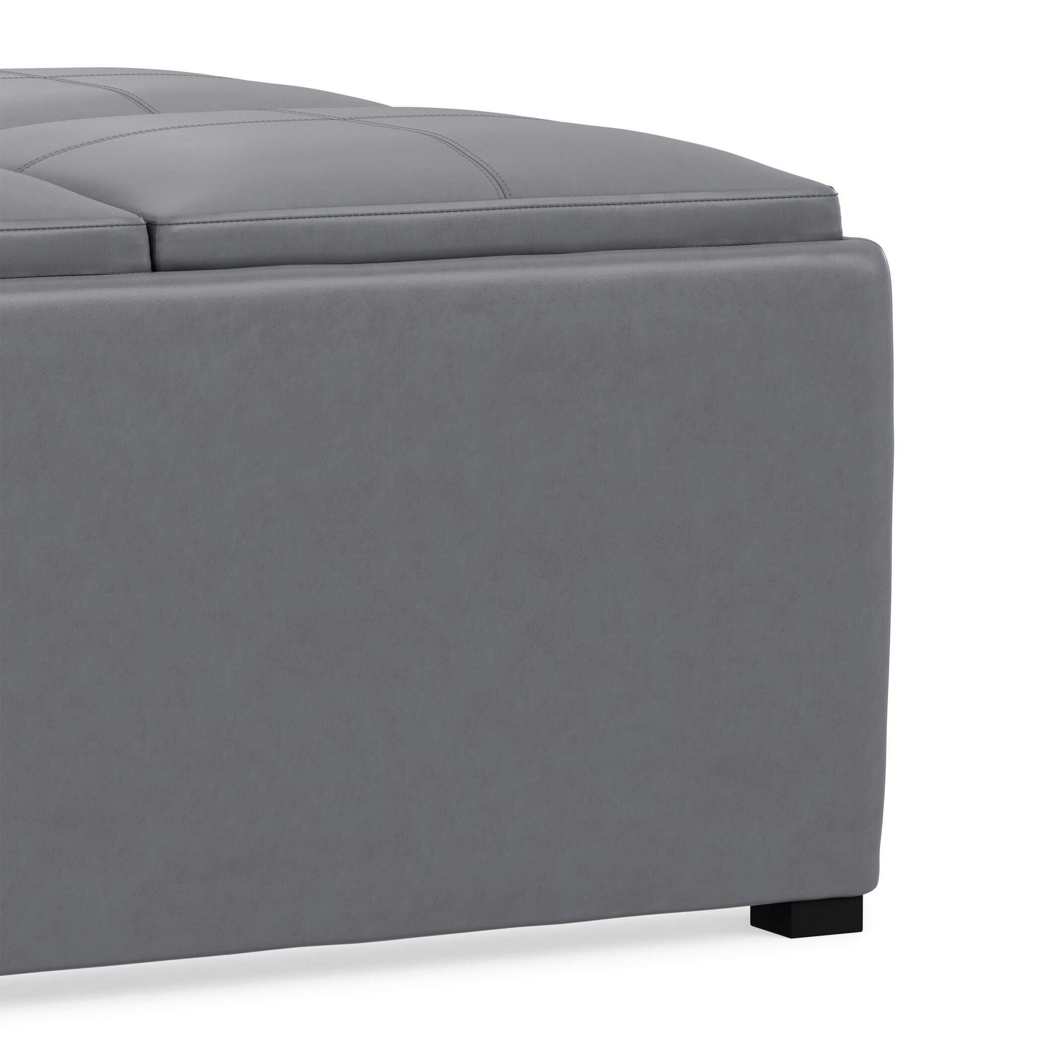 Ottoman Coffee Table Ottoman, Stone Gray, large
