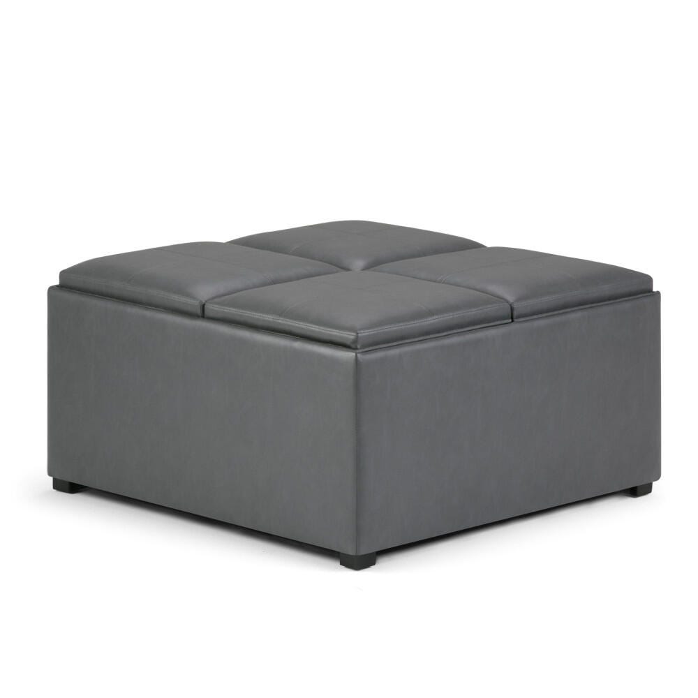 Ottoman Coffee Table Ottoman, Stone Gray, large