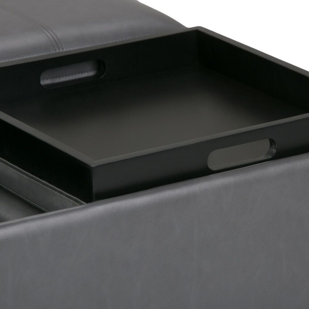 Ottoman Coffee Table Ottoman, Stone Gray, large