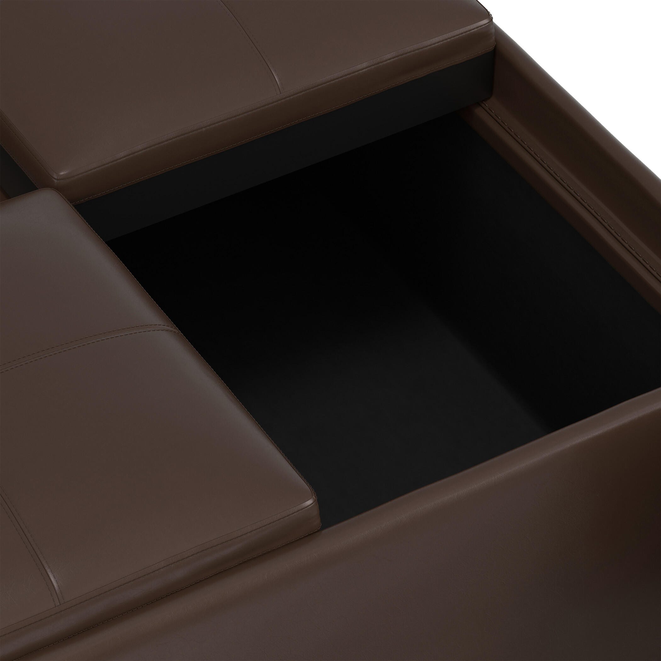 Ottoman Coffee Table Ottoman, Chocolate, large