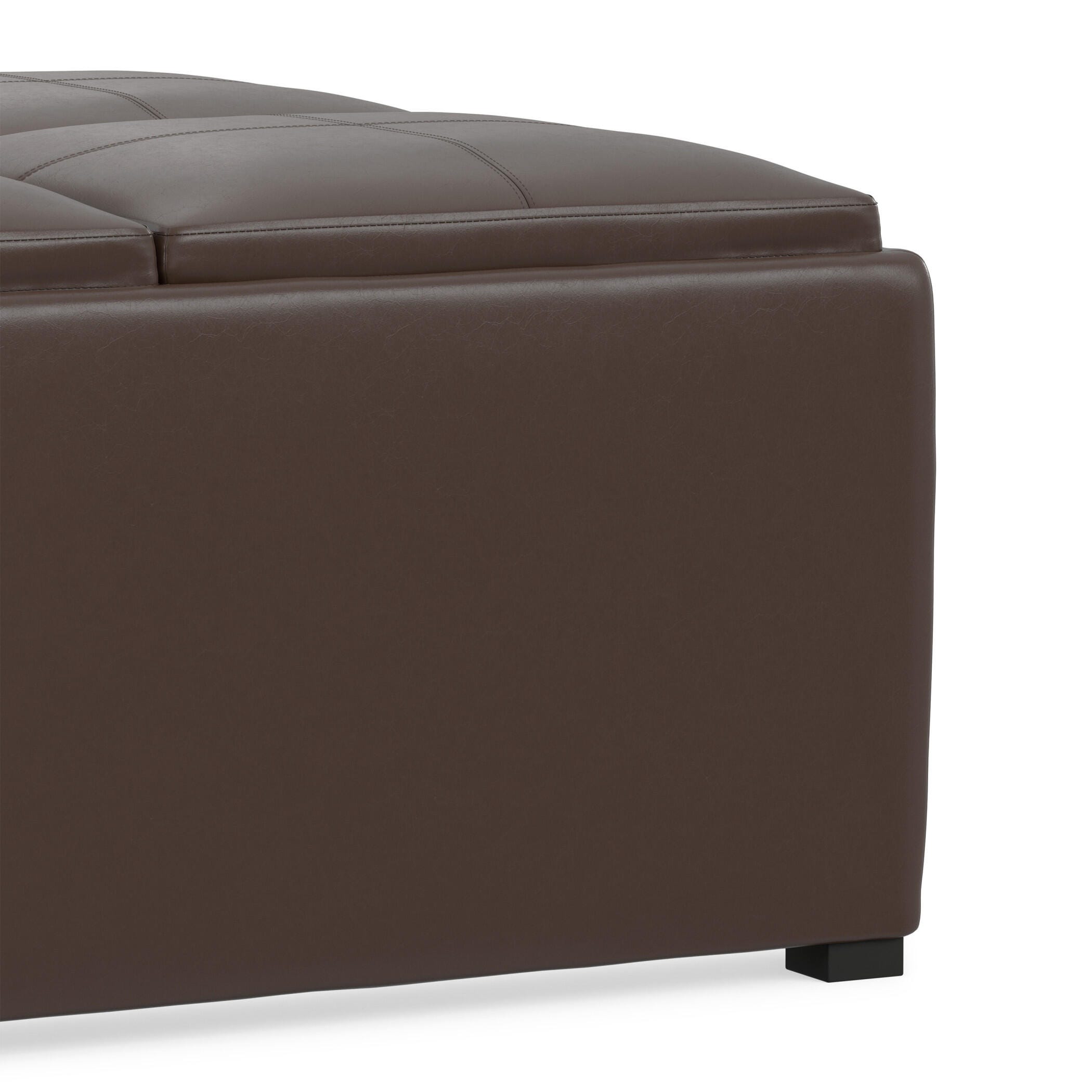 Ottoman Coffee Table Ottoman, Chocolate, large