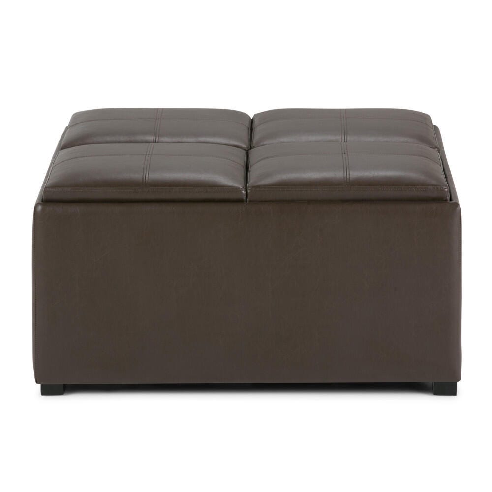 Ottoman Coffee Table Ottoman, Chocolate, large