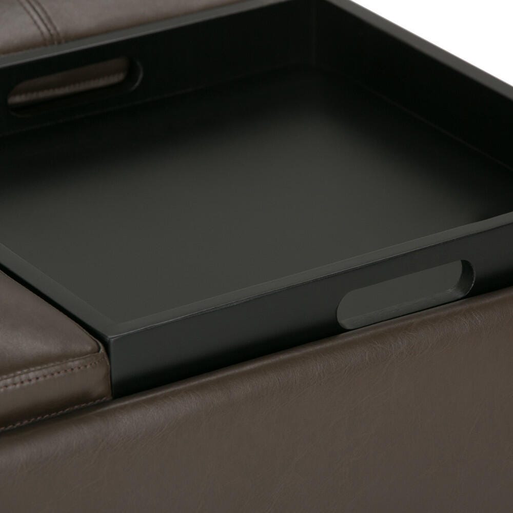 Ottoman Coffee Table Ottoman, Chocolate, large