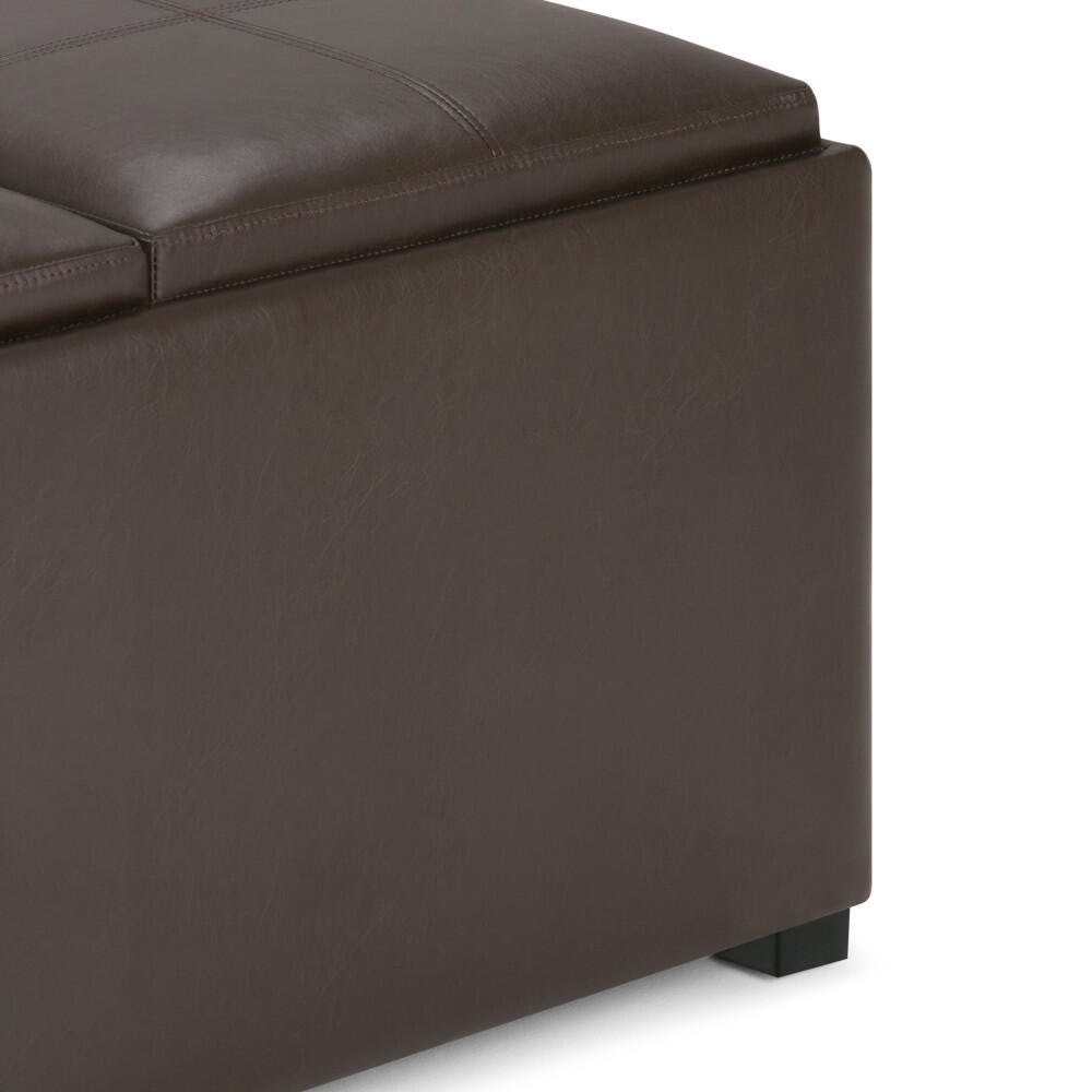Ottoman Coffee Table Ottoman, Chocolate, large