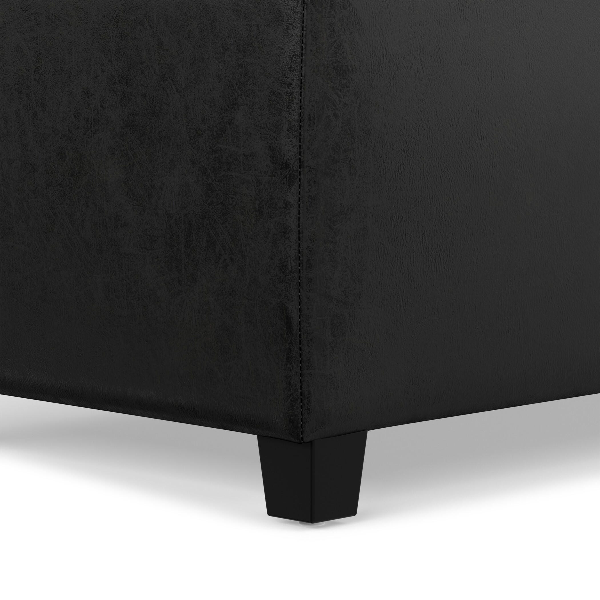 Ottoman Storage Ottoman, Distressed Black, large