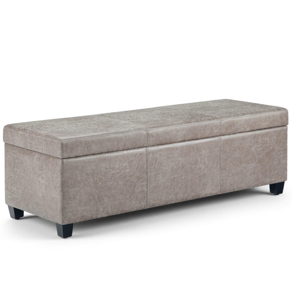 Ottoman Storage Ottoman, Distressed Gray, large