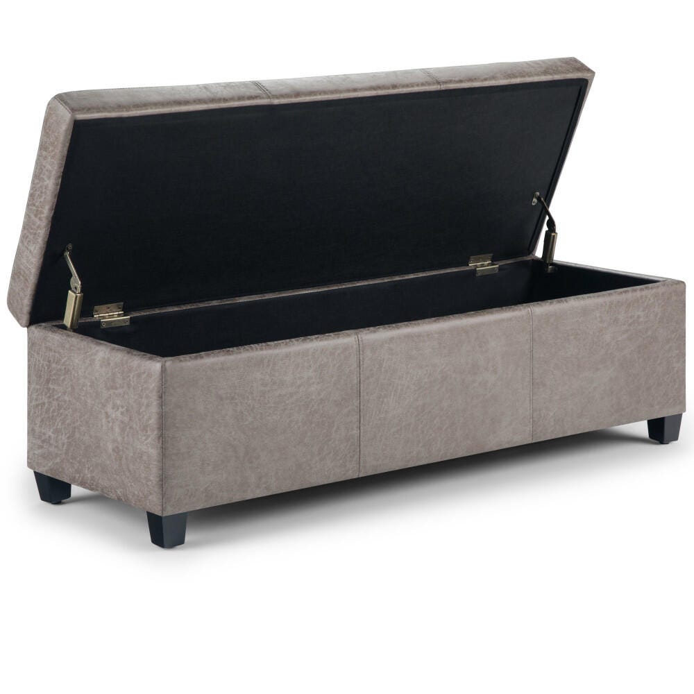 Ottoman Storage Ottoman, Distressed Gray, large