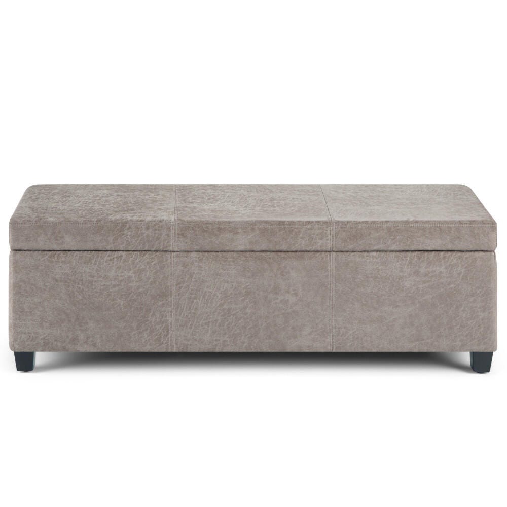 Ottoman Storage Ottoman, Distressed Gray, large