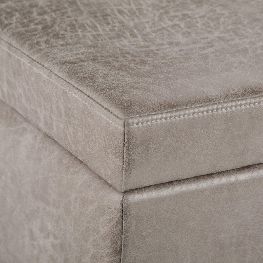 Ottoman Storage Ottoman, Distressed Gray, large