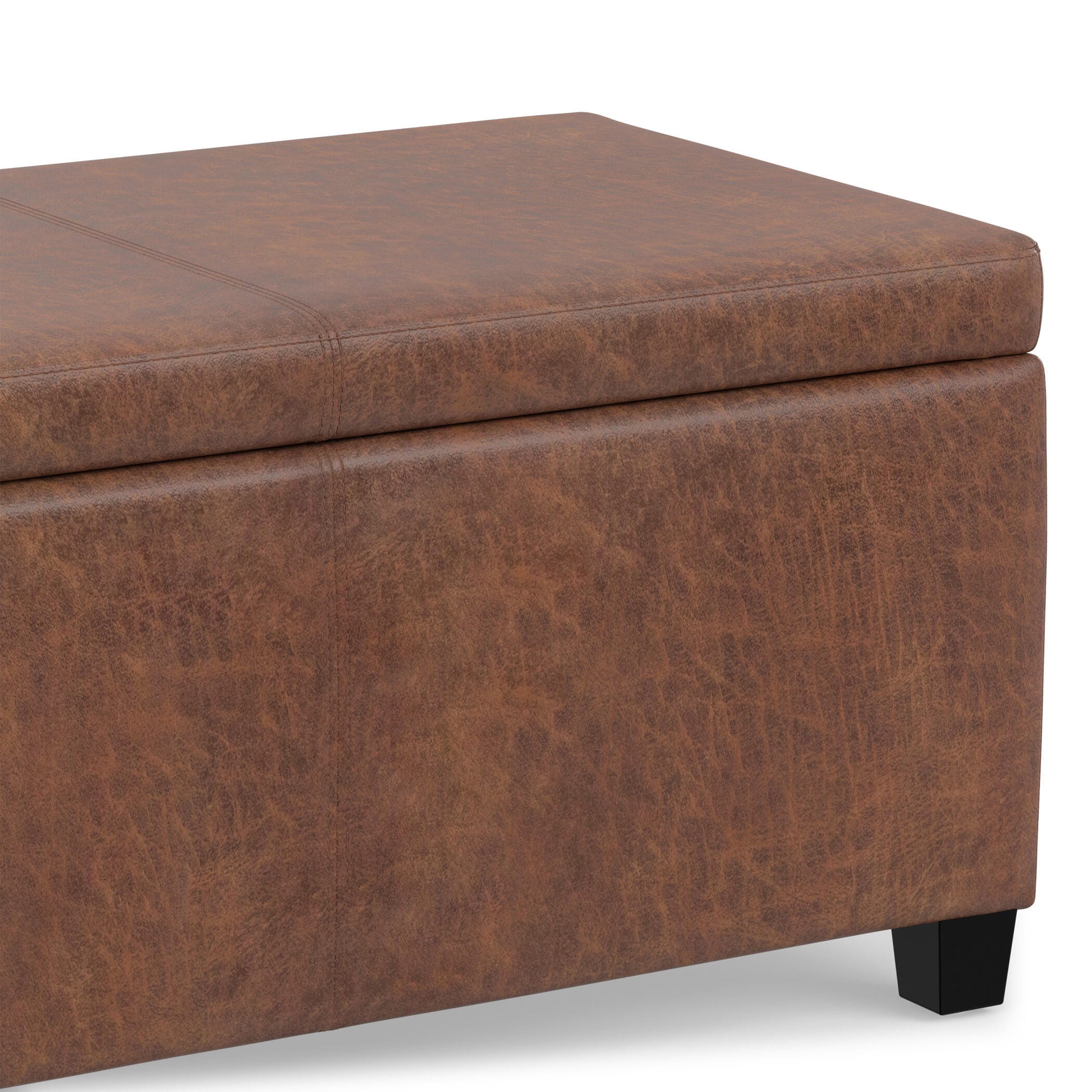 Ottoman Storage Ottoman, Umber, large