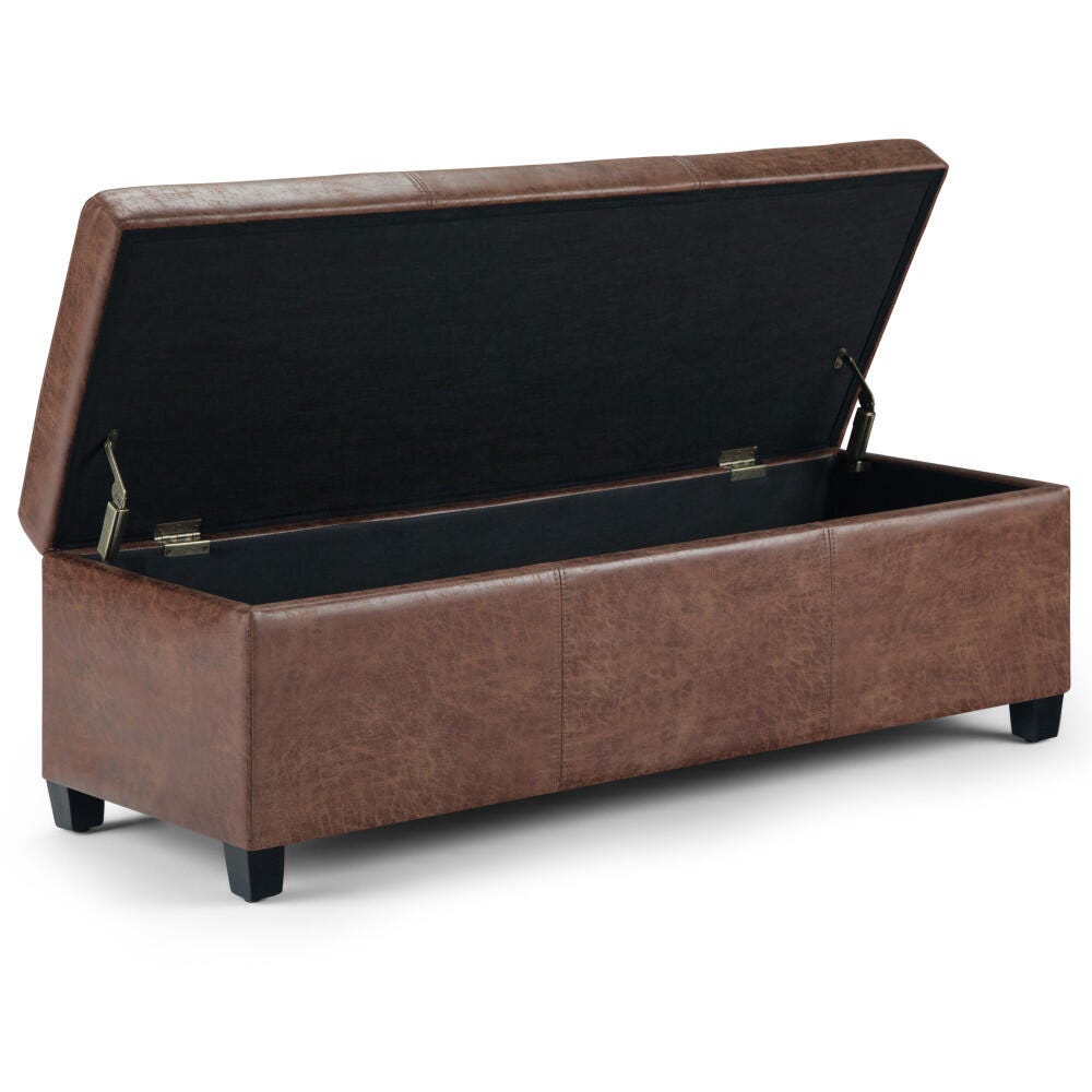 Ottoman Storage Ottoman, Umber, large