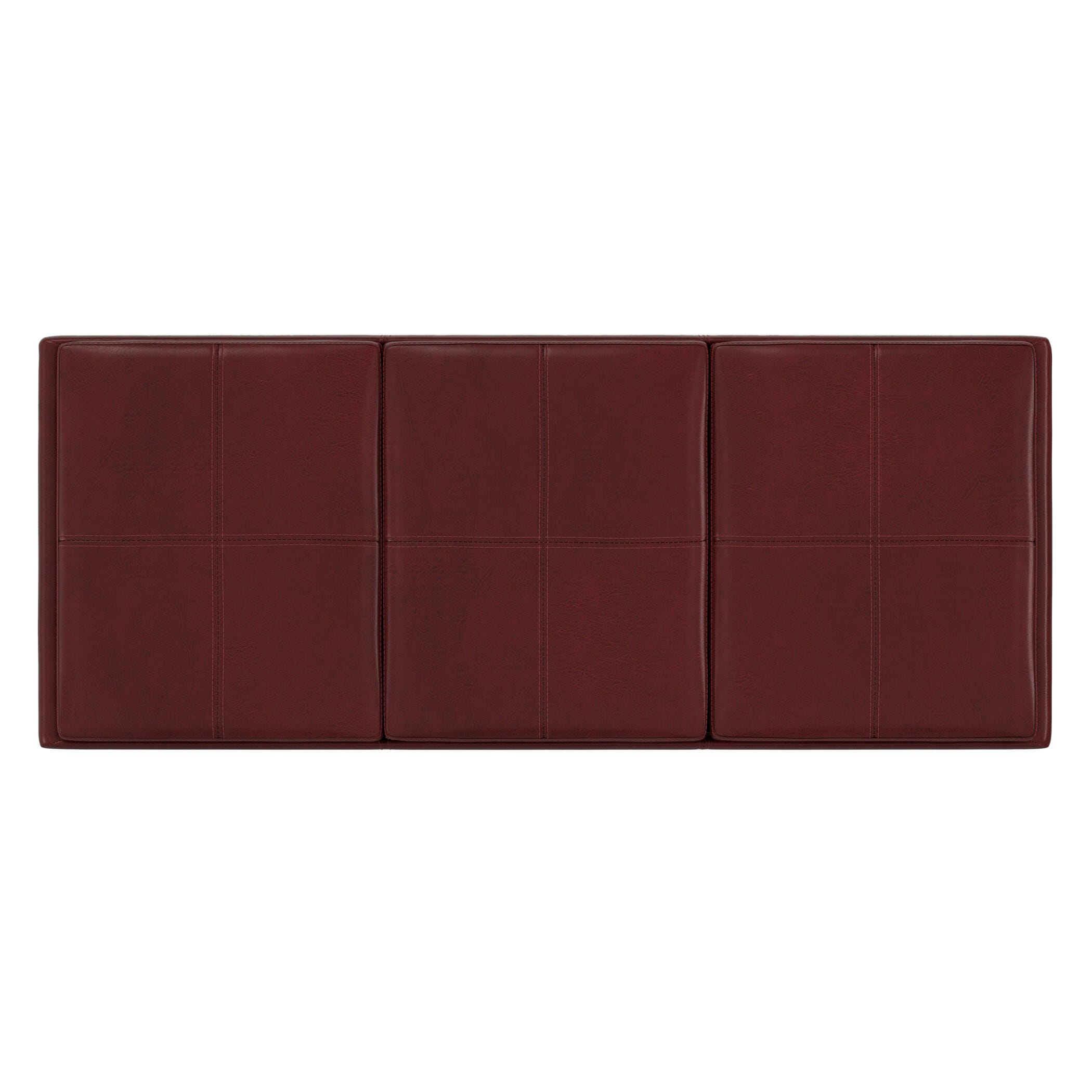 Ottoman Storage Ottoman with Trays, Crimson, large
