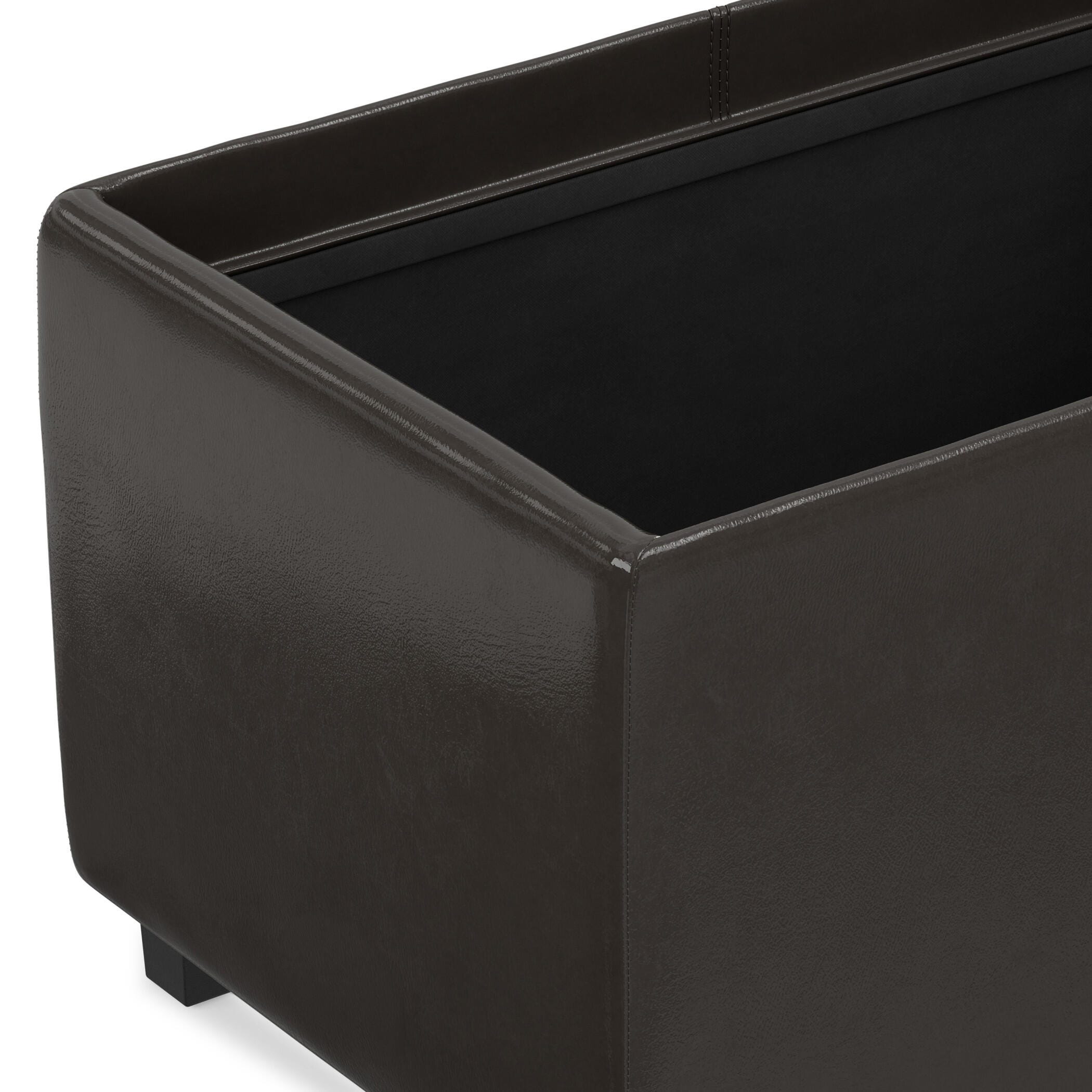 Ottoman Storage Ottoman with Trays, Tanners Brown, large