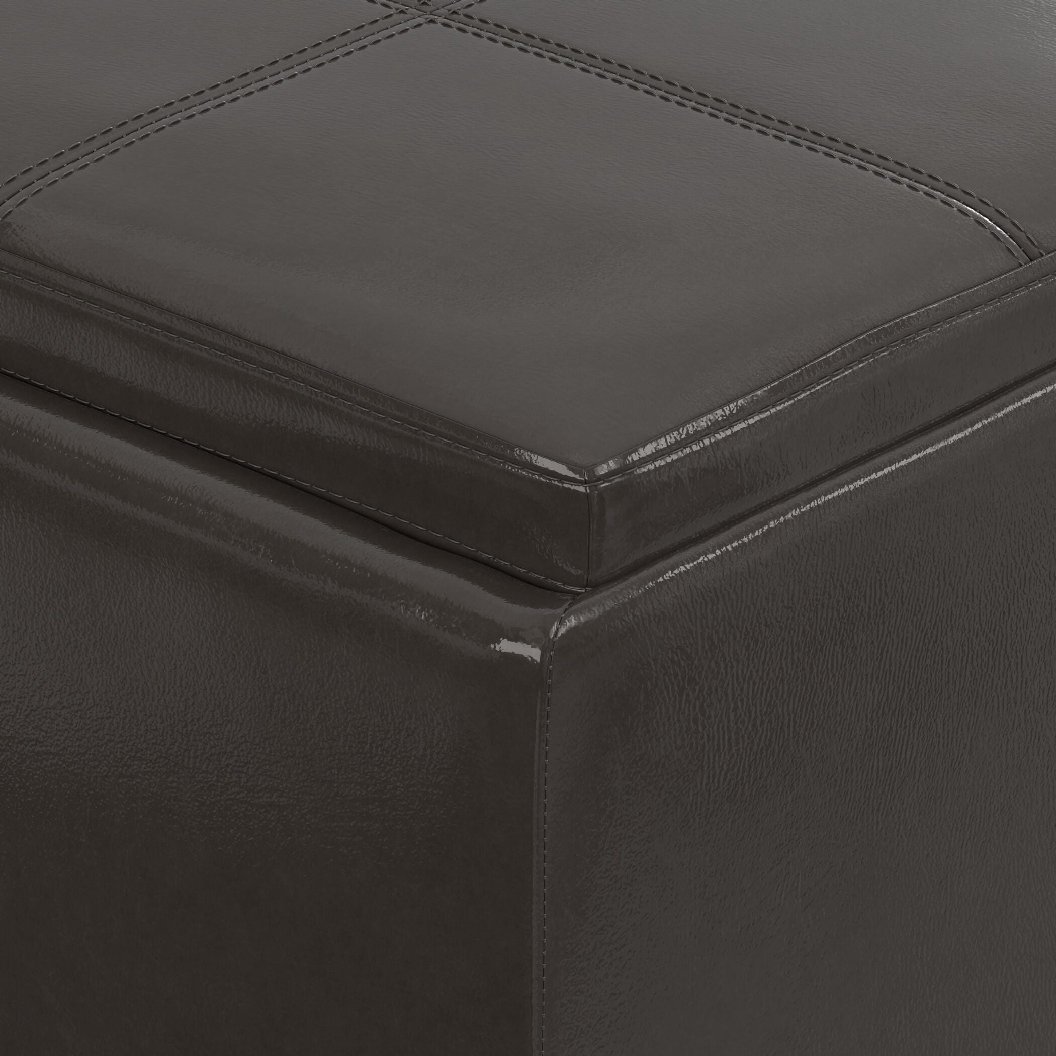 Ottoman Storage Ottoman with Trays, Tanners Brown, large