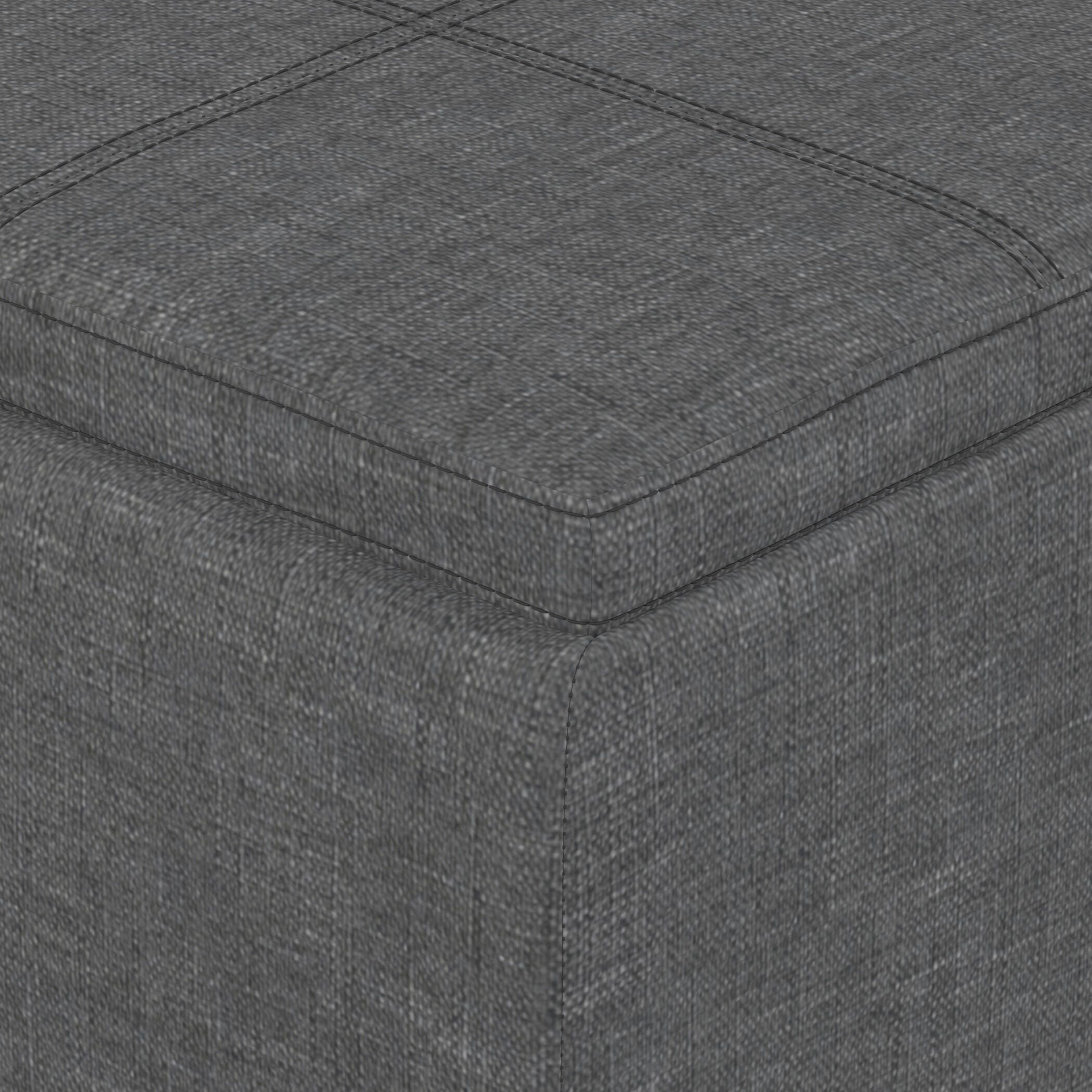 Ottoman Storage Ottoman with Trays, Slate Gray, large