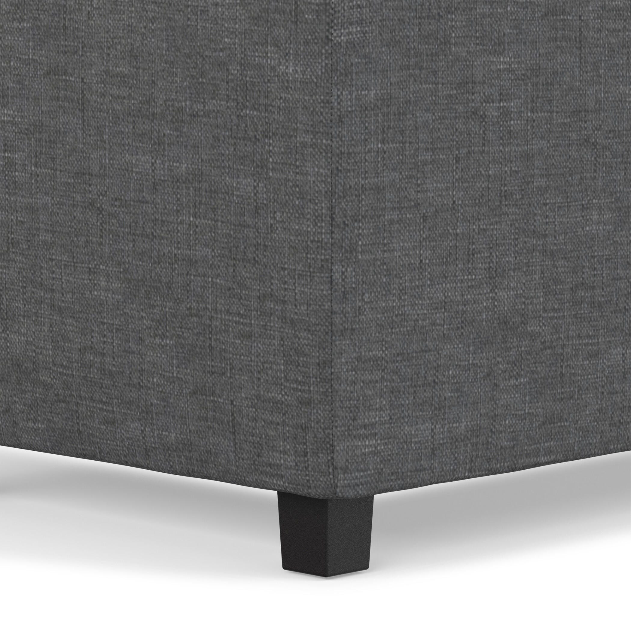 Ottoman Storage Ottoman with Trays, Slate Gray, large