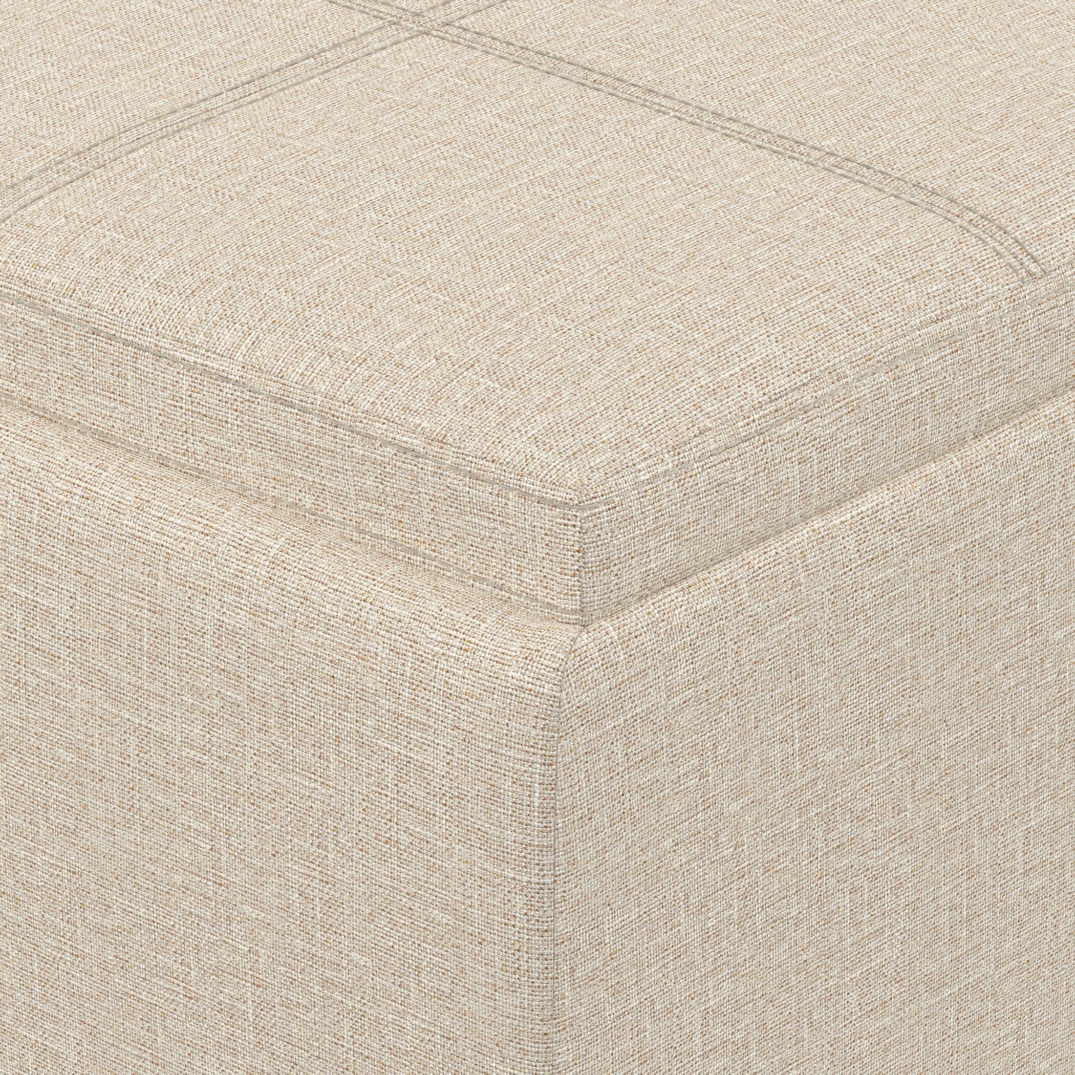 Ottoman Storage Ottoman with Trays, Natural, large