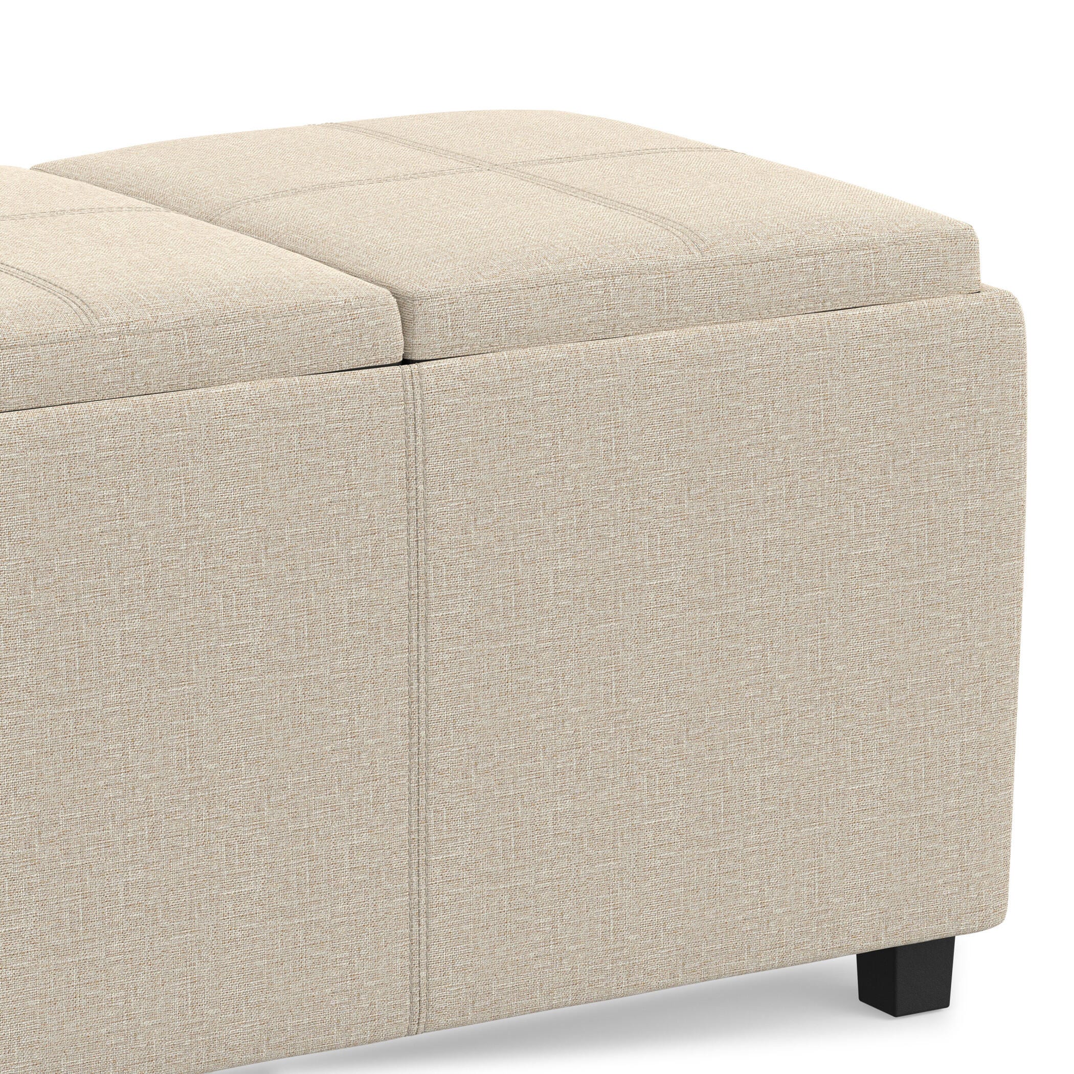Ottoman Storage Ottoman with Trays, Natural, large