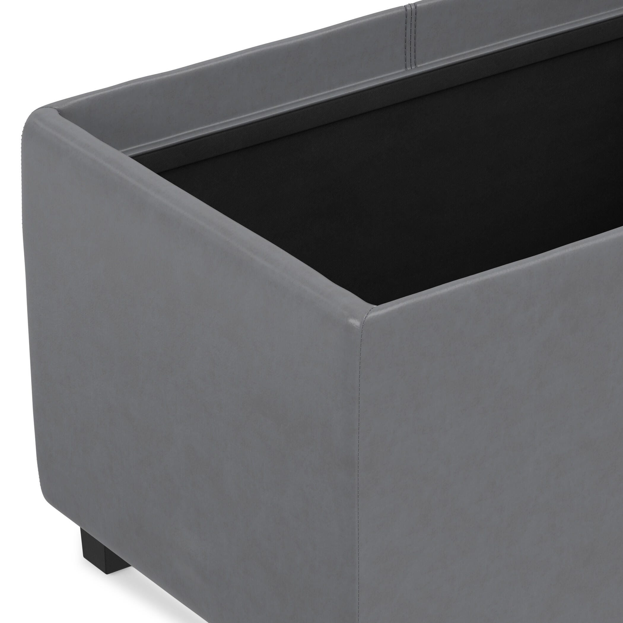 Ottoman Storage Ottoman with Trays, Stone Gray, large