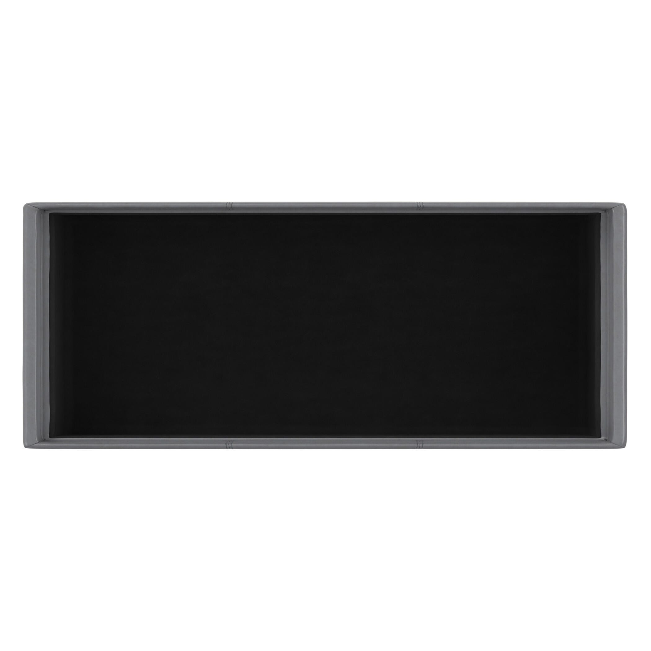 Ottoman Storage Ottoman with Trays, Stone Gray, large