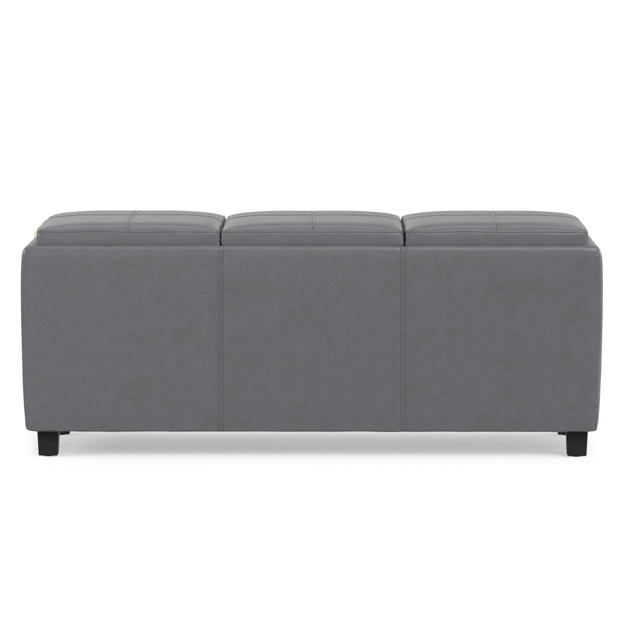 Ottoman Storage Ottoman with Trays, Stone Gray, large
