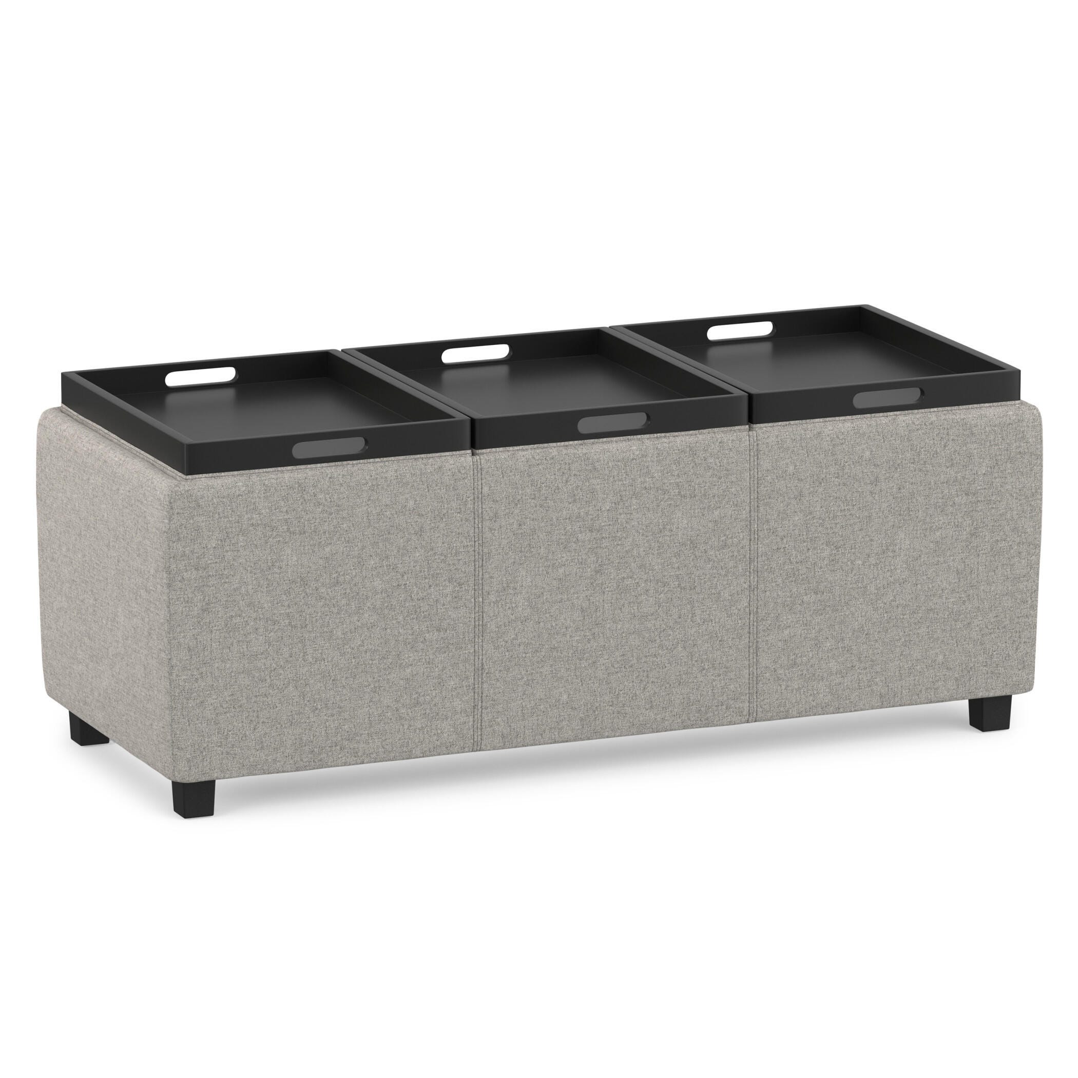 Ottoman Storage Ottoman with Trays, Cloud, large