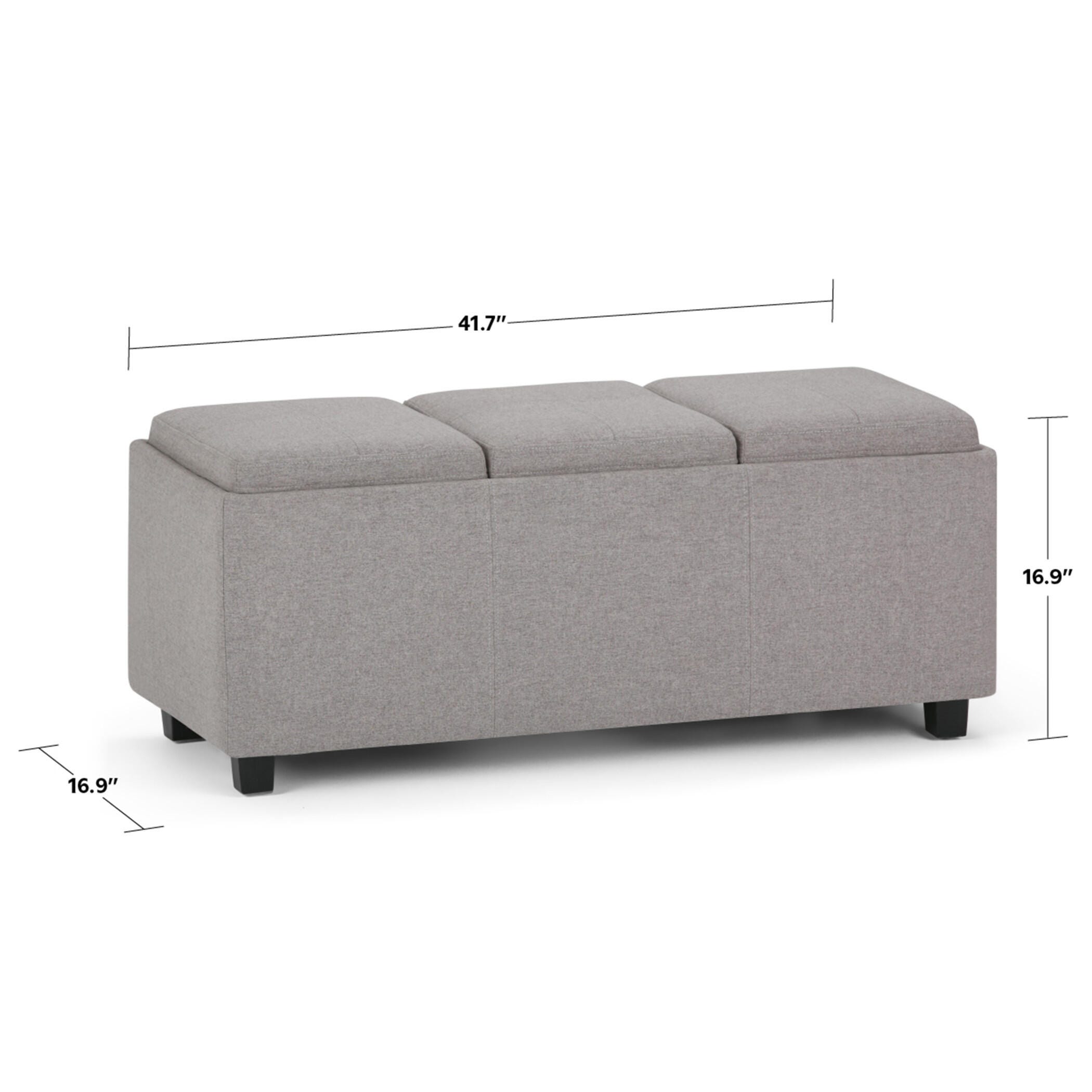 Ottoman Storage Ottoman with Trays, Cloud, large