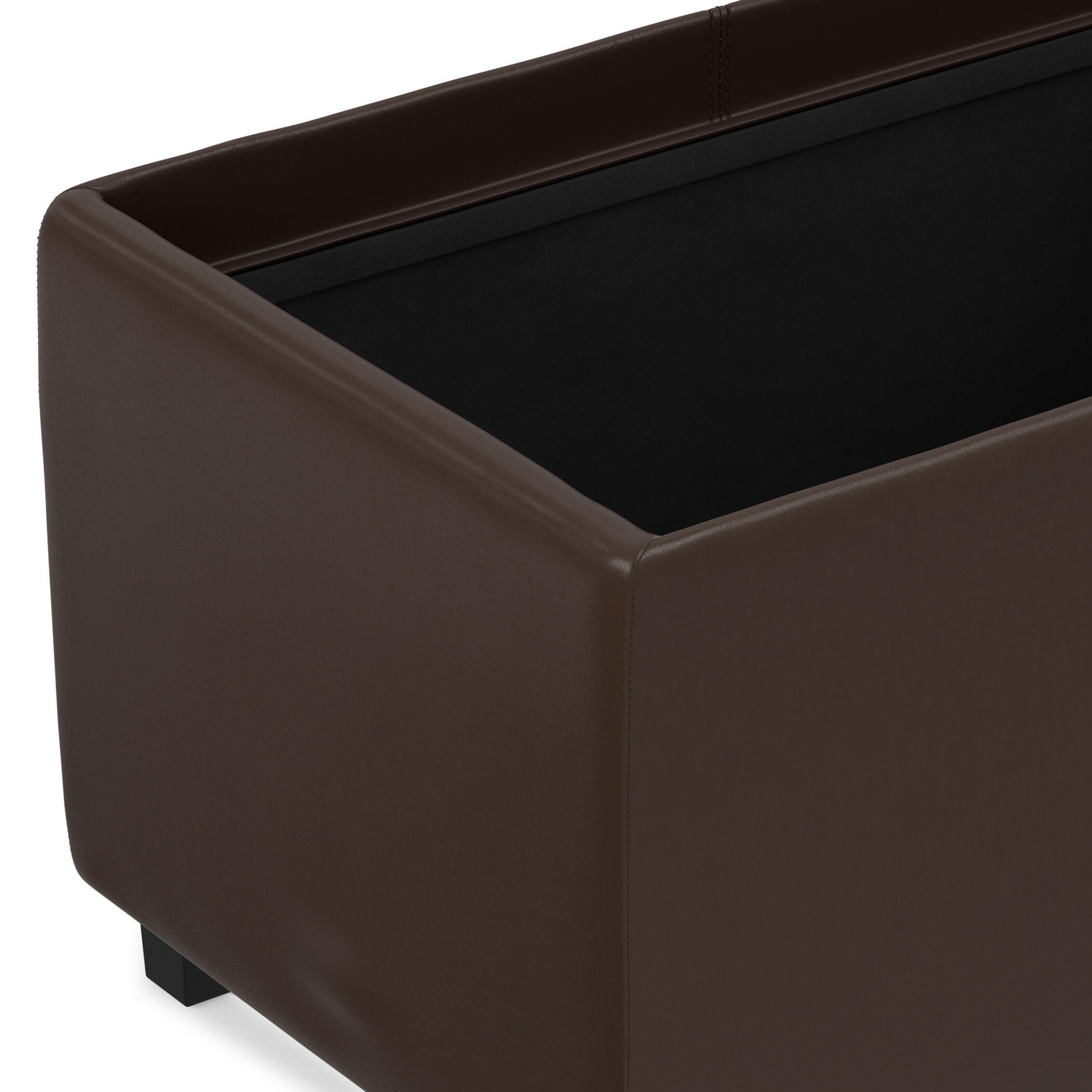 Ottoman Storage Ottoman with Trays, Chocolate, large