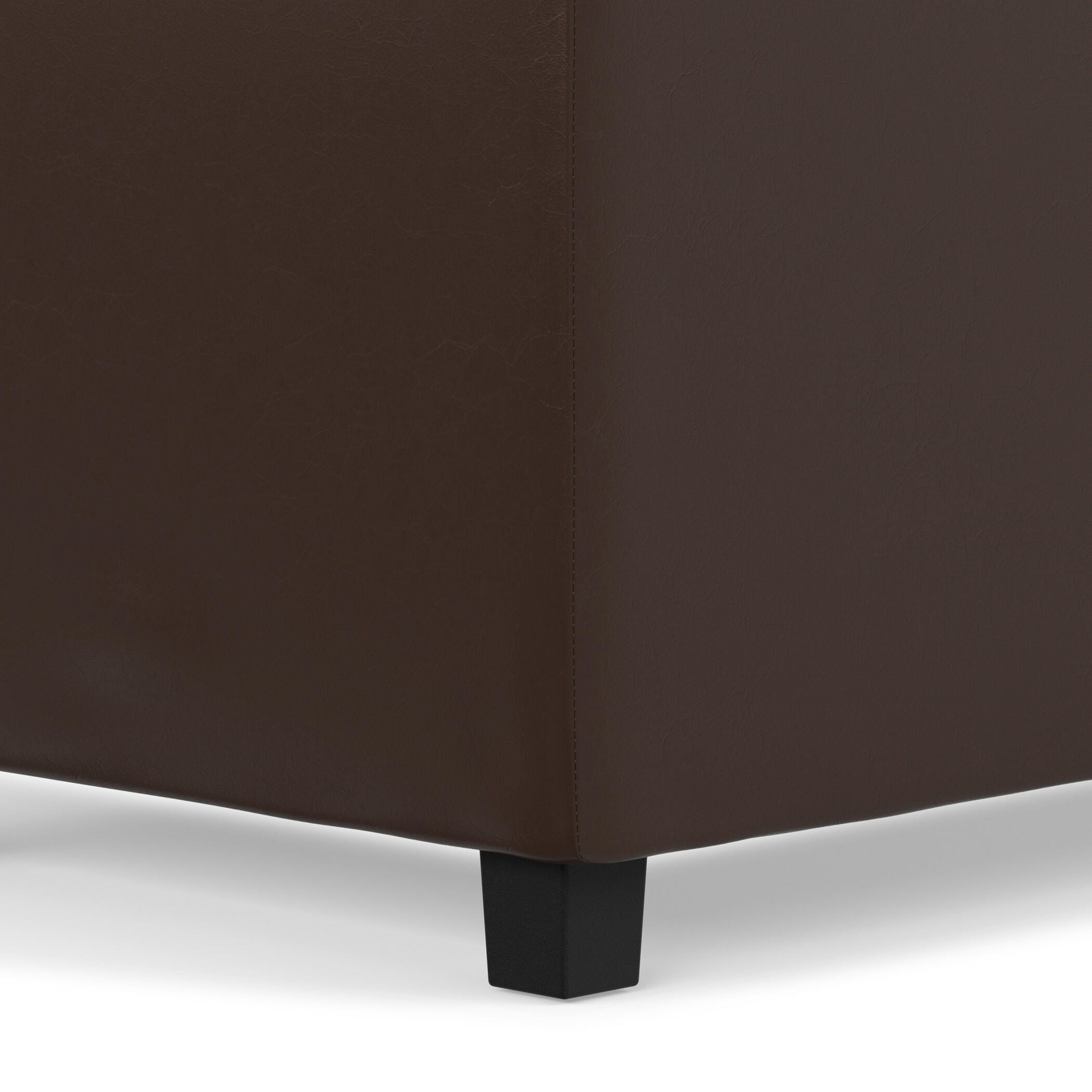 Ottoman Storage Ottoman with Trays, Chocolate, large
