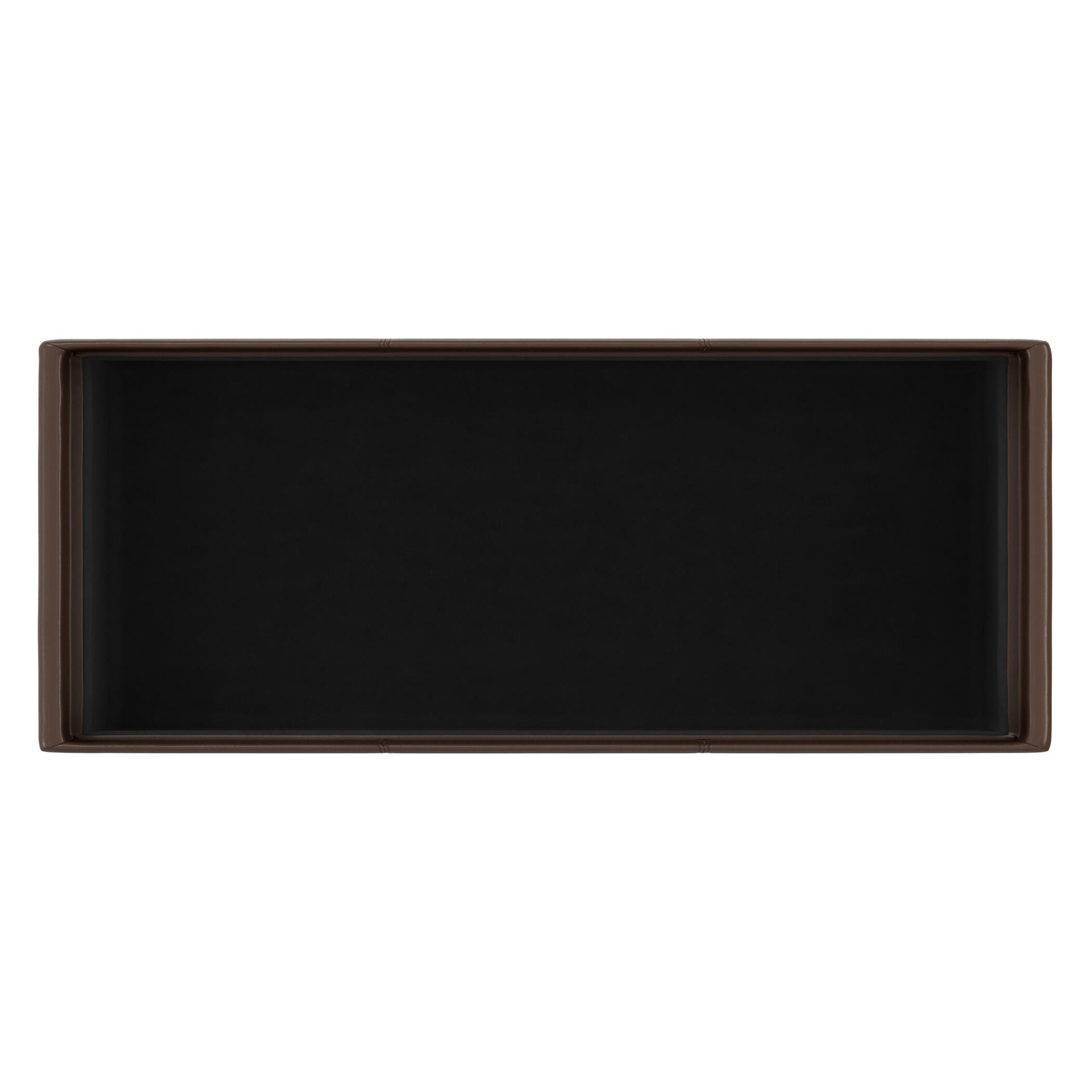 Ottoman Storage Ottoman with Trays, Chocolate, large