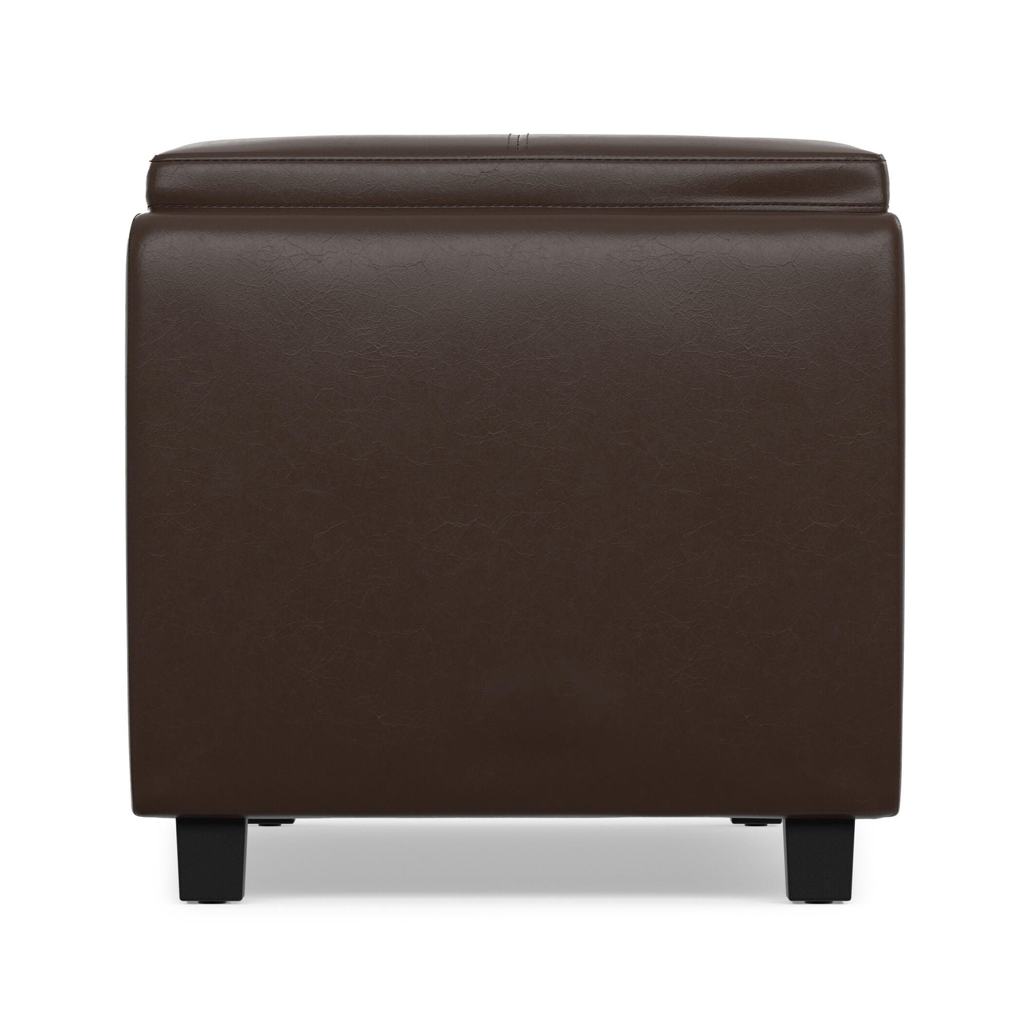 Ottoman Storage Ottoman with Trays, Chocolate, large