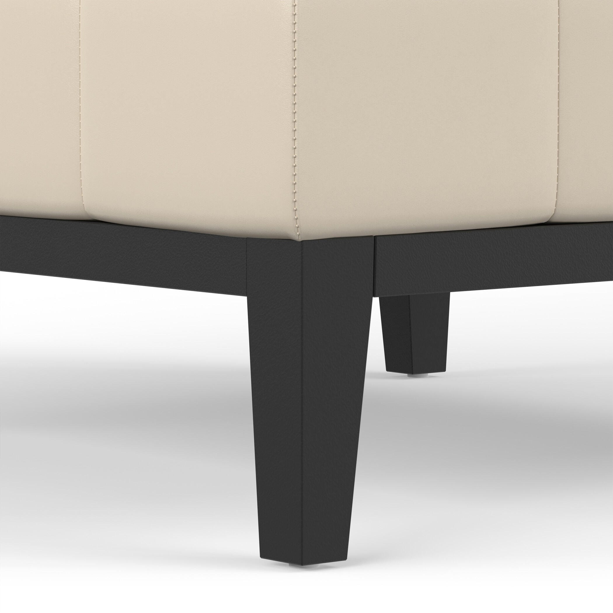 Ottoman Coffee Table Storage Ottoman, Satin Cream, large