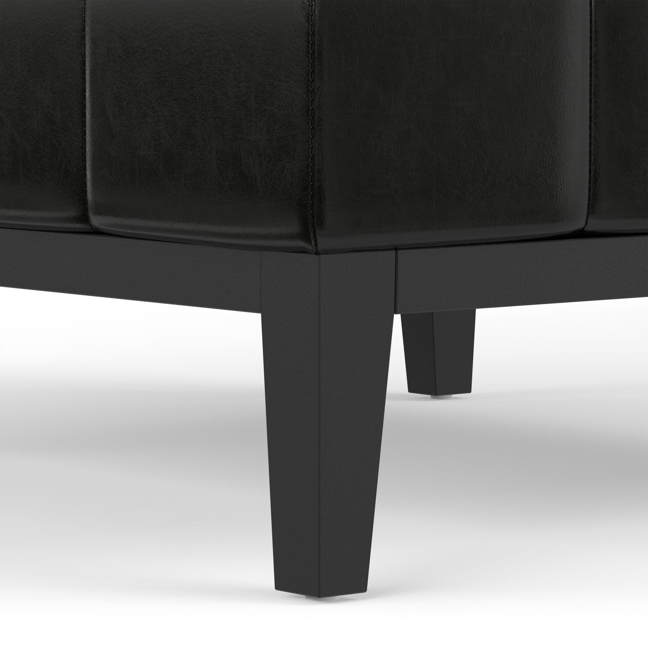 Ottoman Coffee Table Storage Ottoman, Midnight Black, large