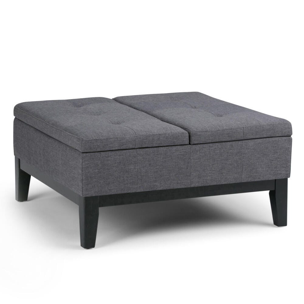 Ottoman Coffee Table Storage Ottoman, Slate Gray, large