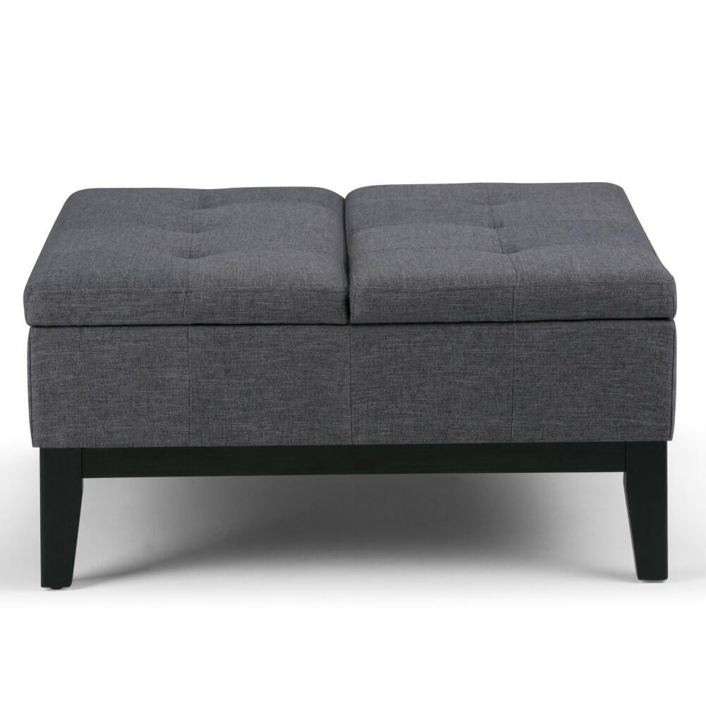 Ottoman Coffee Table Storage Ottoman, Slate Gray, large