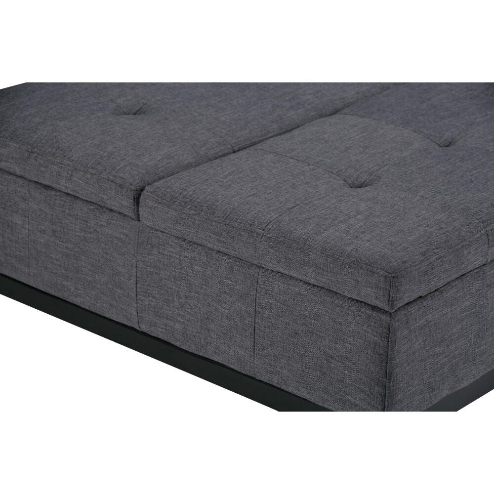 Ottoman Coffee Table Storage Ottoman, Slate Gray, large