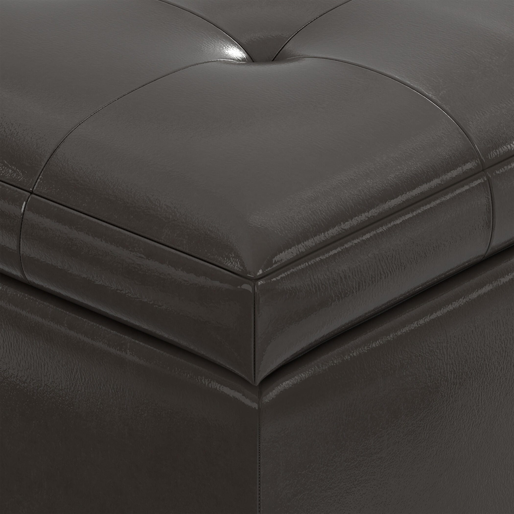 Ottoman Wide Storage Ottoman, Tanners Brown, large