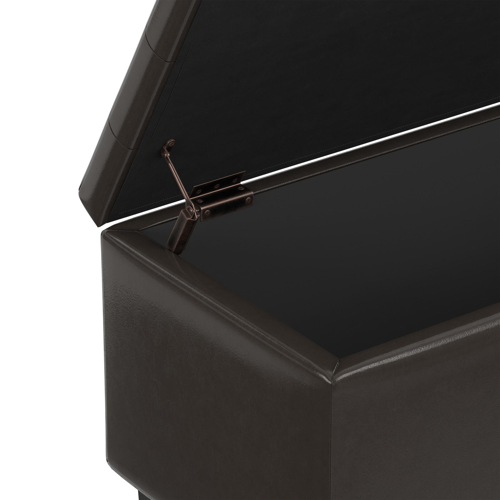 Ottoman Wide Storage Ottoman, Tanners Brown, large