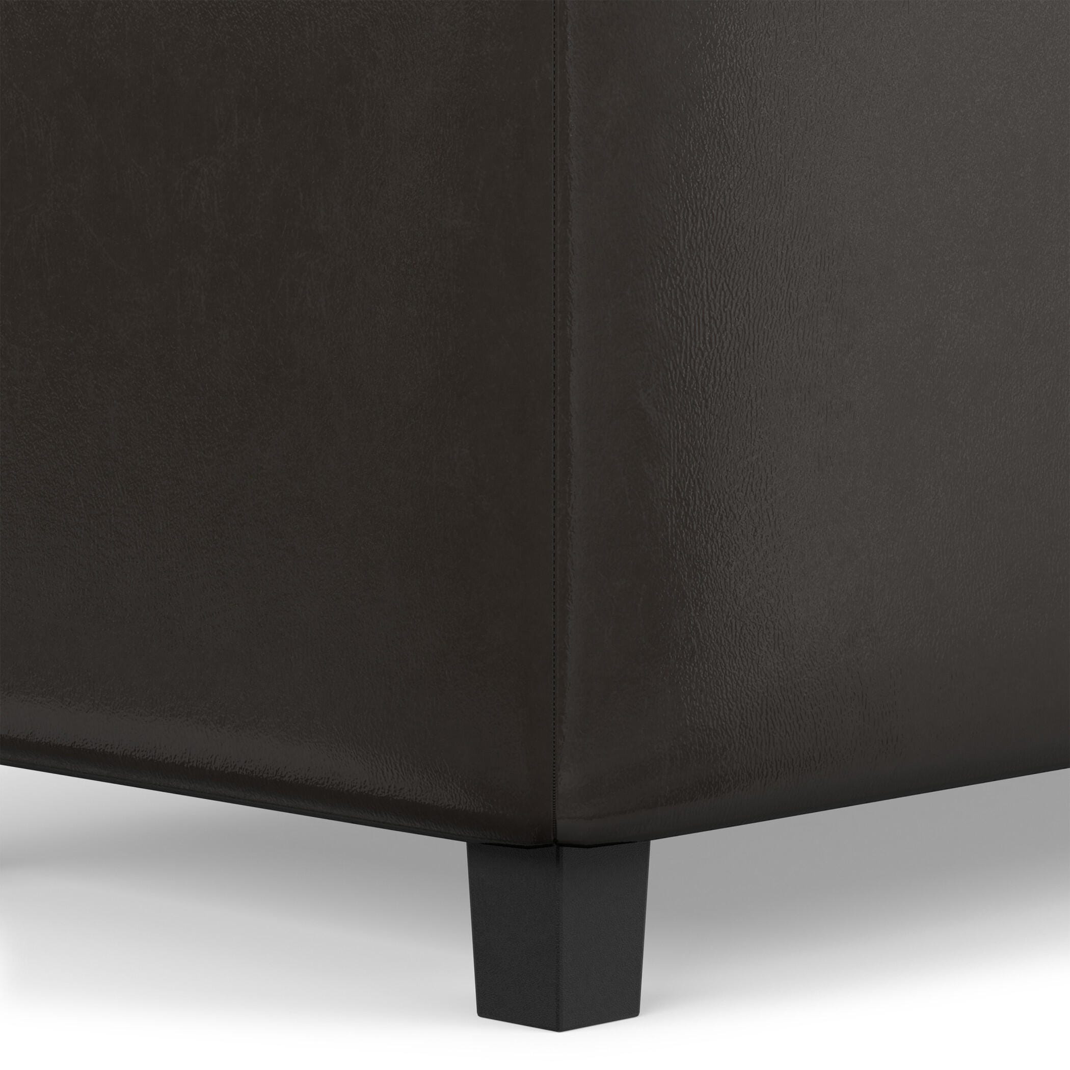 Ottoman Wide Storage Ottoman, Tanners Brown, large
