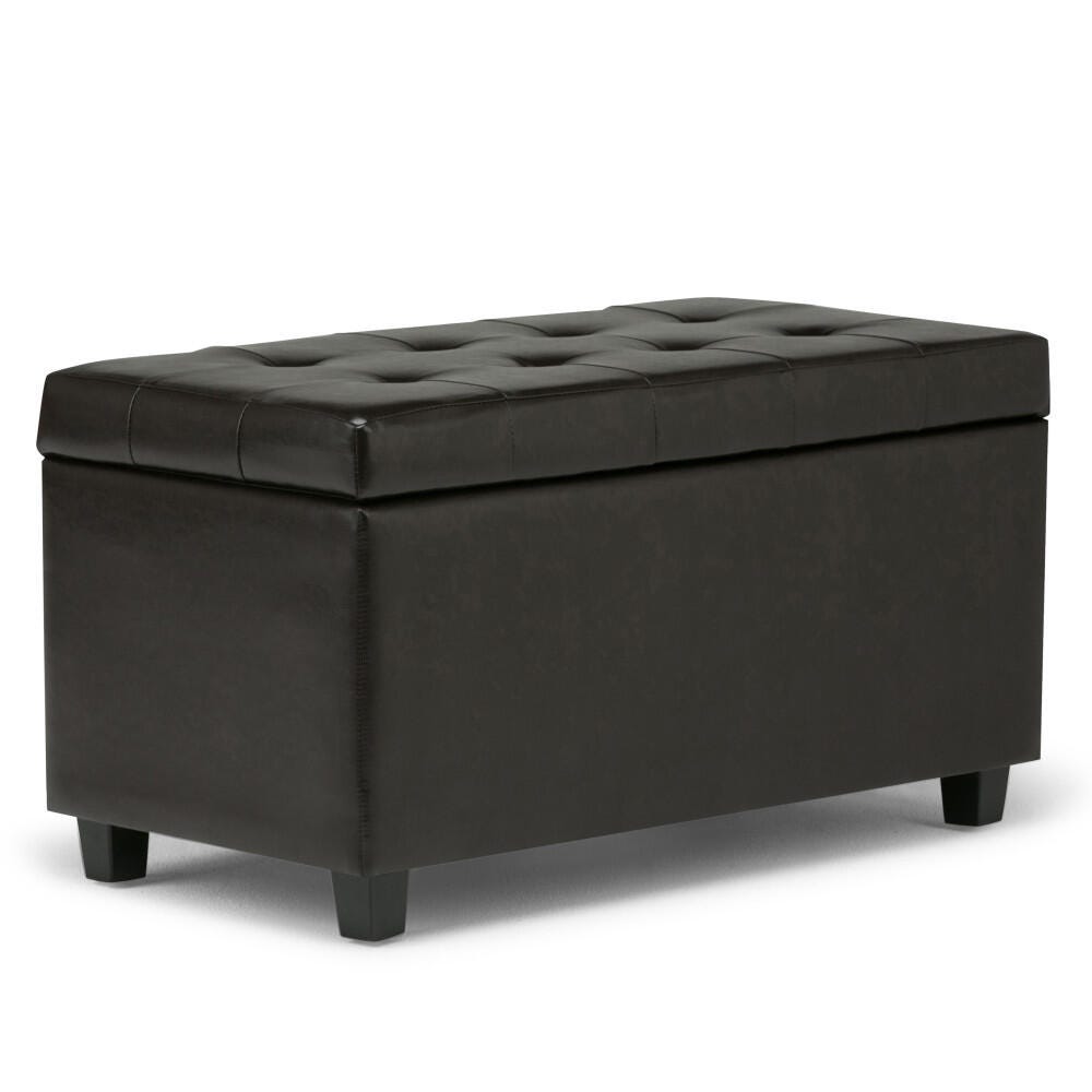 Ottoman Wide Storage Ottoman, Tanners Brown, large
