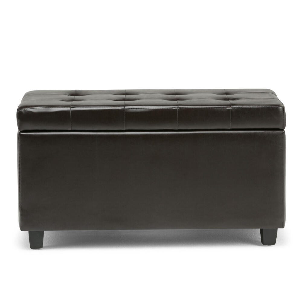 Ottoman Wide Storage Ottoman, Tanners Brown, large