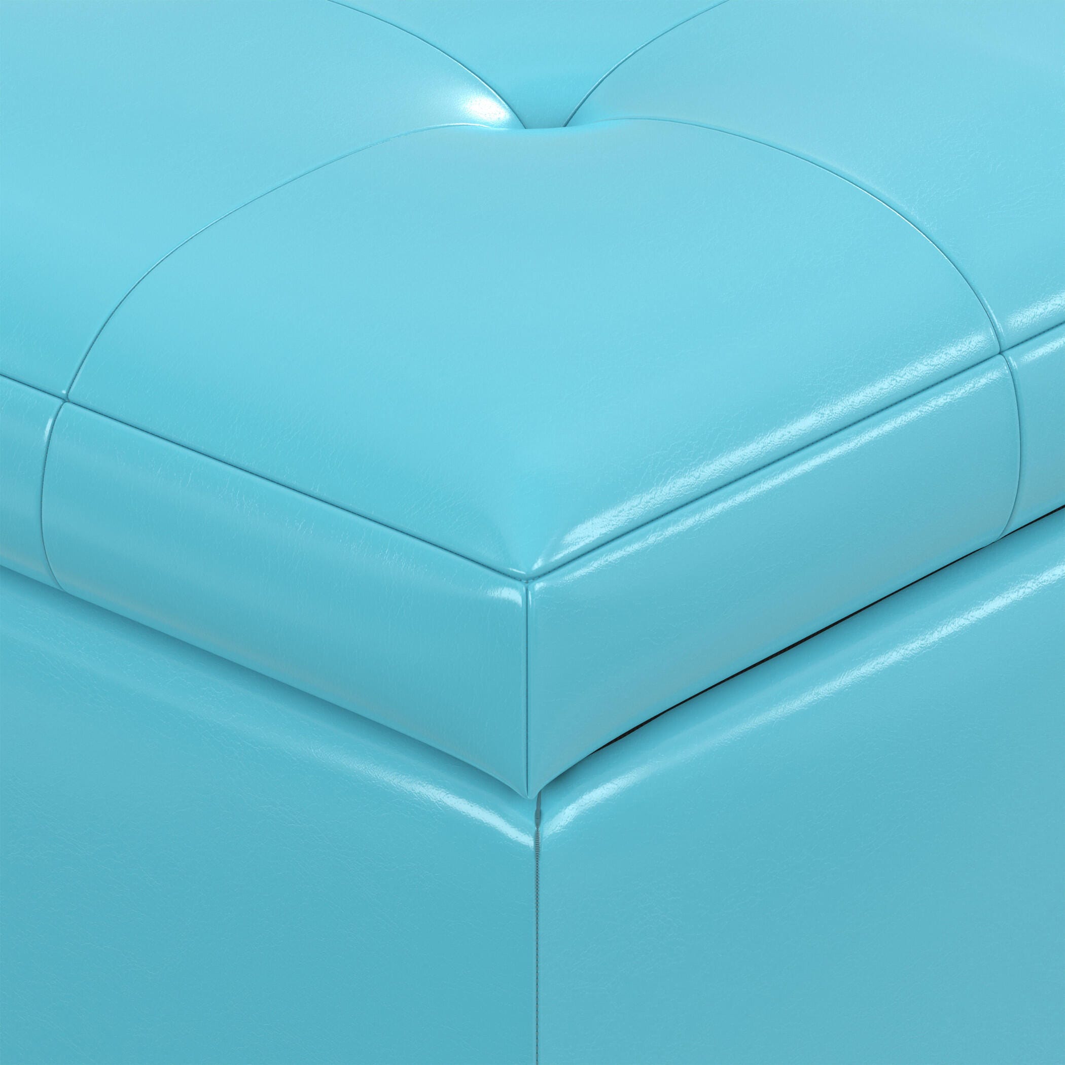 Ottoman Wide Storage Ottoman, Soft Blue, large