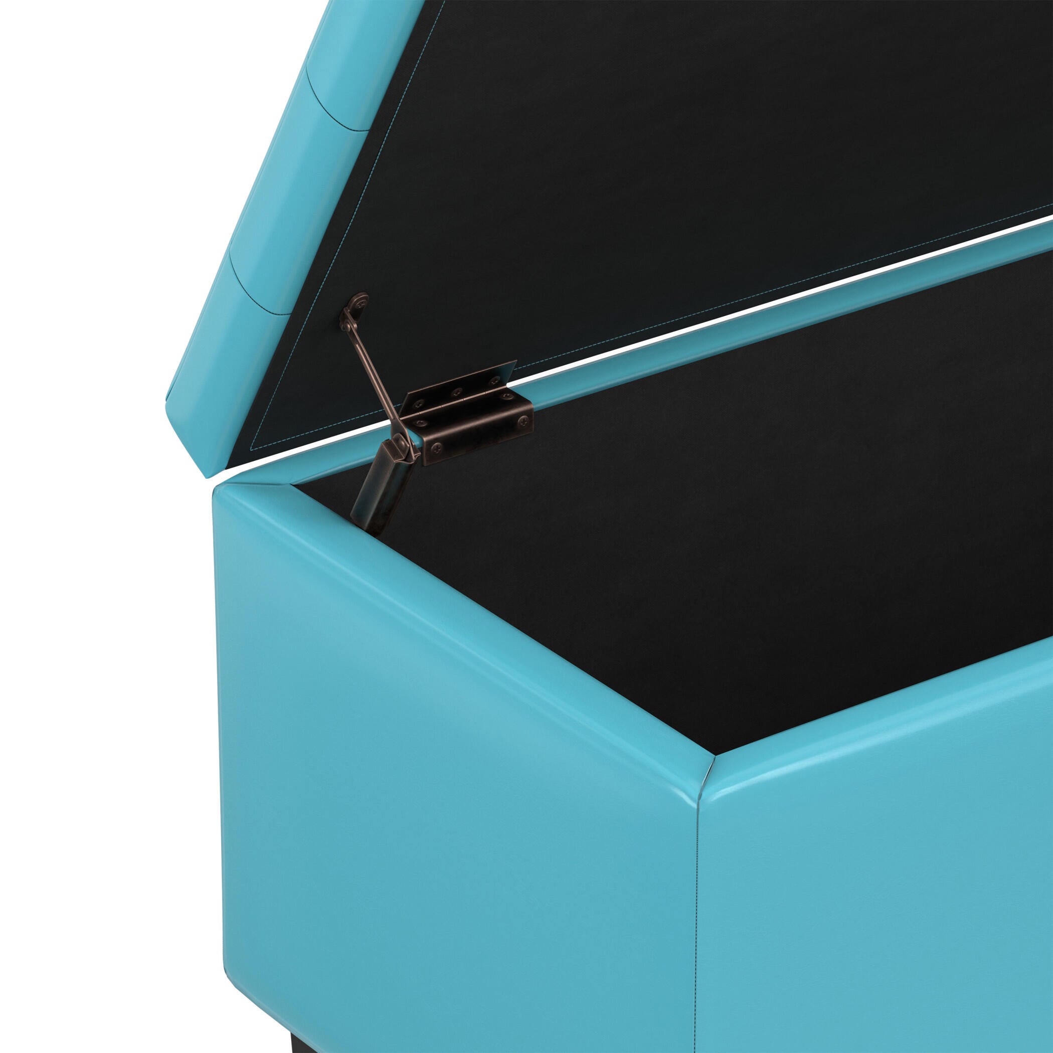 Ottoman Wide Storage Ottoman, Soft Blue, large