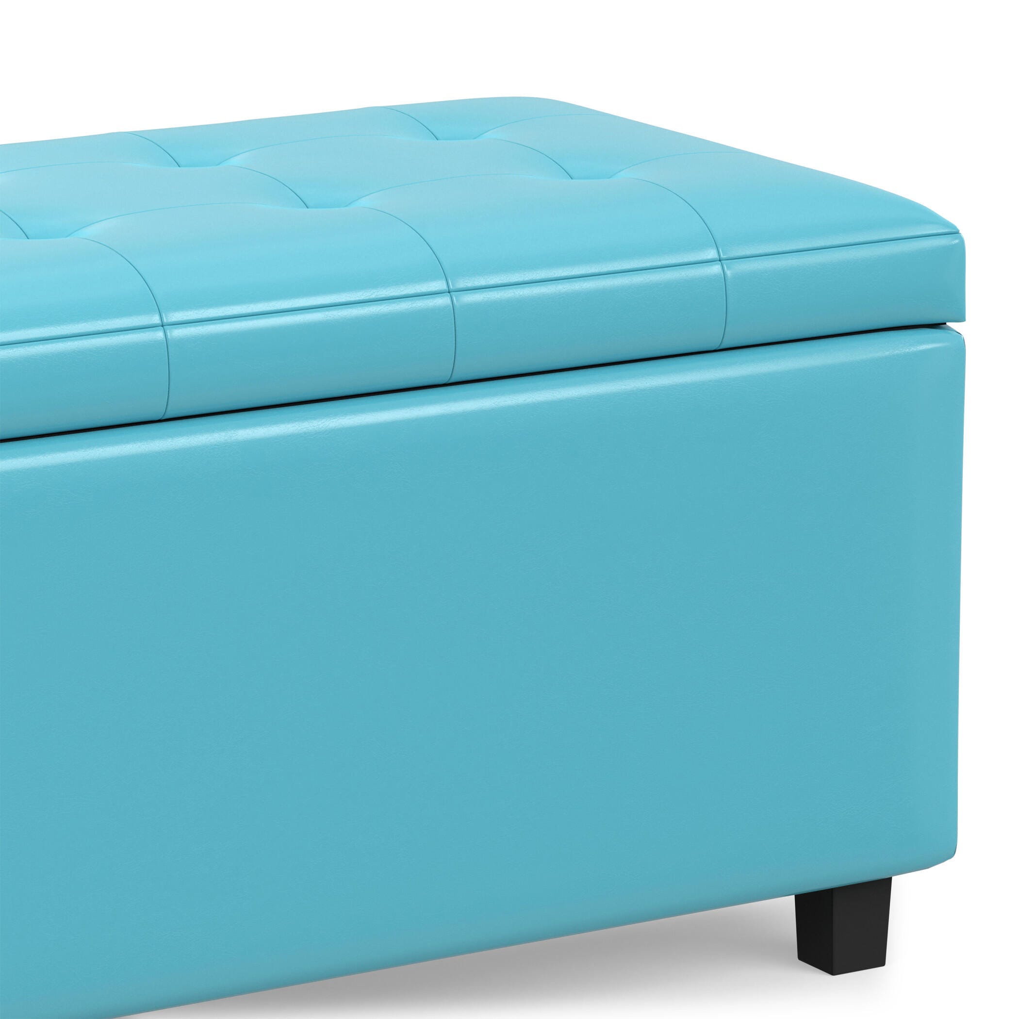 Ottoman Wide Storage Ottoman, Soft Blue, large