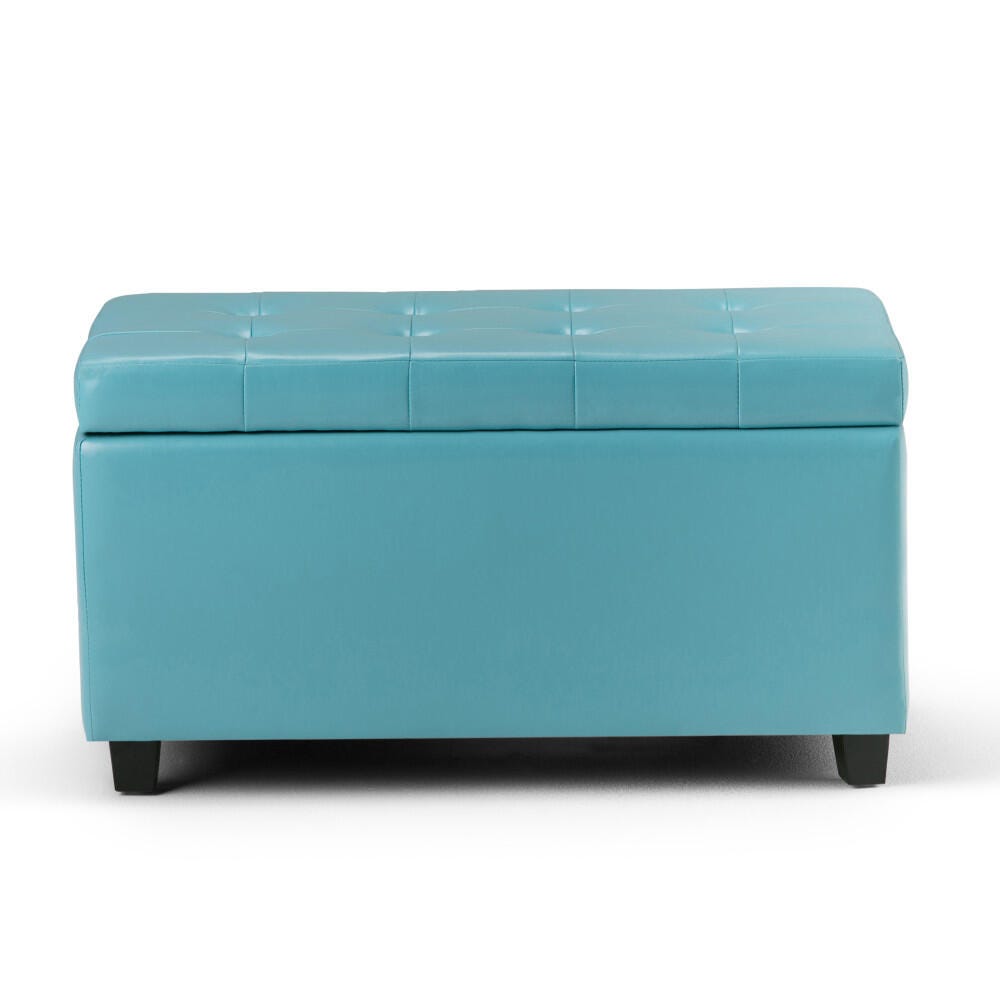 Ottoman Wide Storage Ottoman, Soft Blue, large