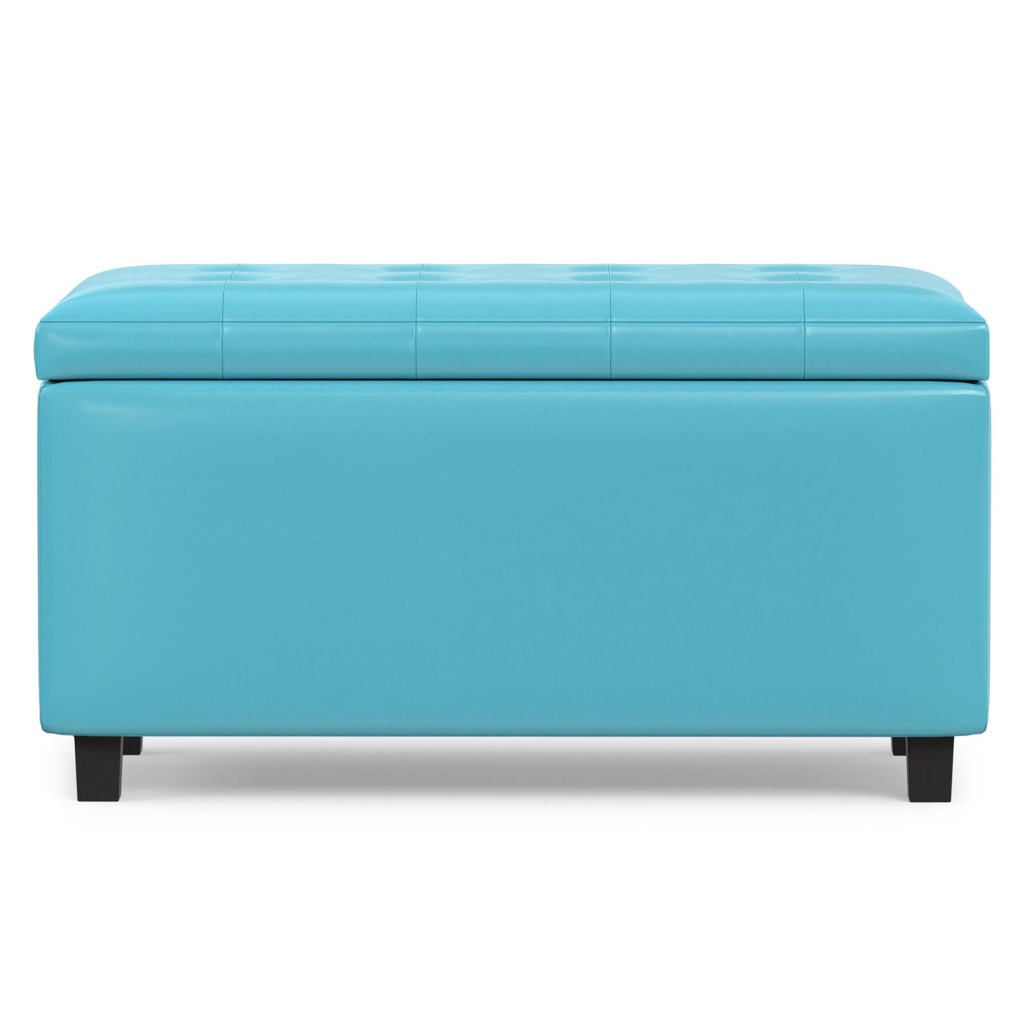 Ottoman Wide Storage Ottoman, Soft Blue, large
