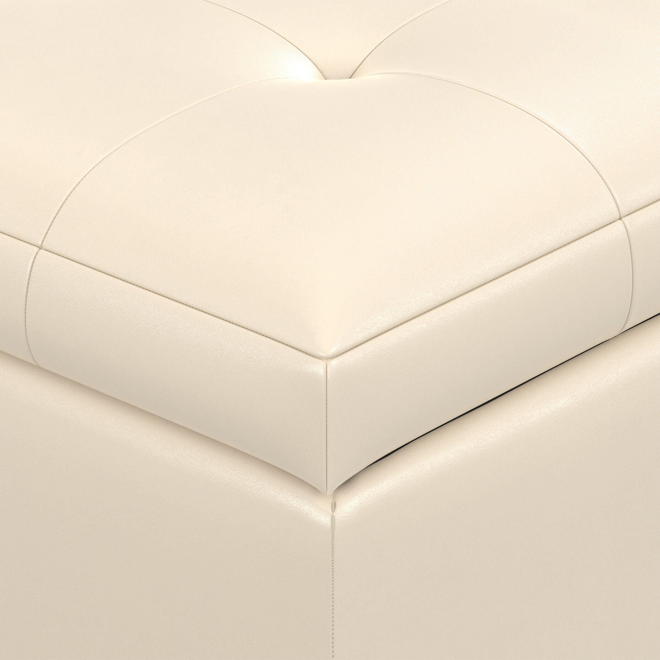 Ottoman Wide Storage Ottoman, Satin Cream, large