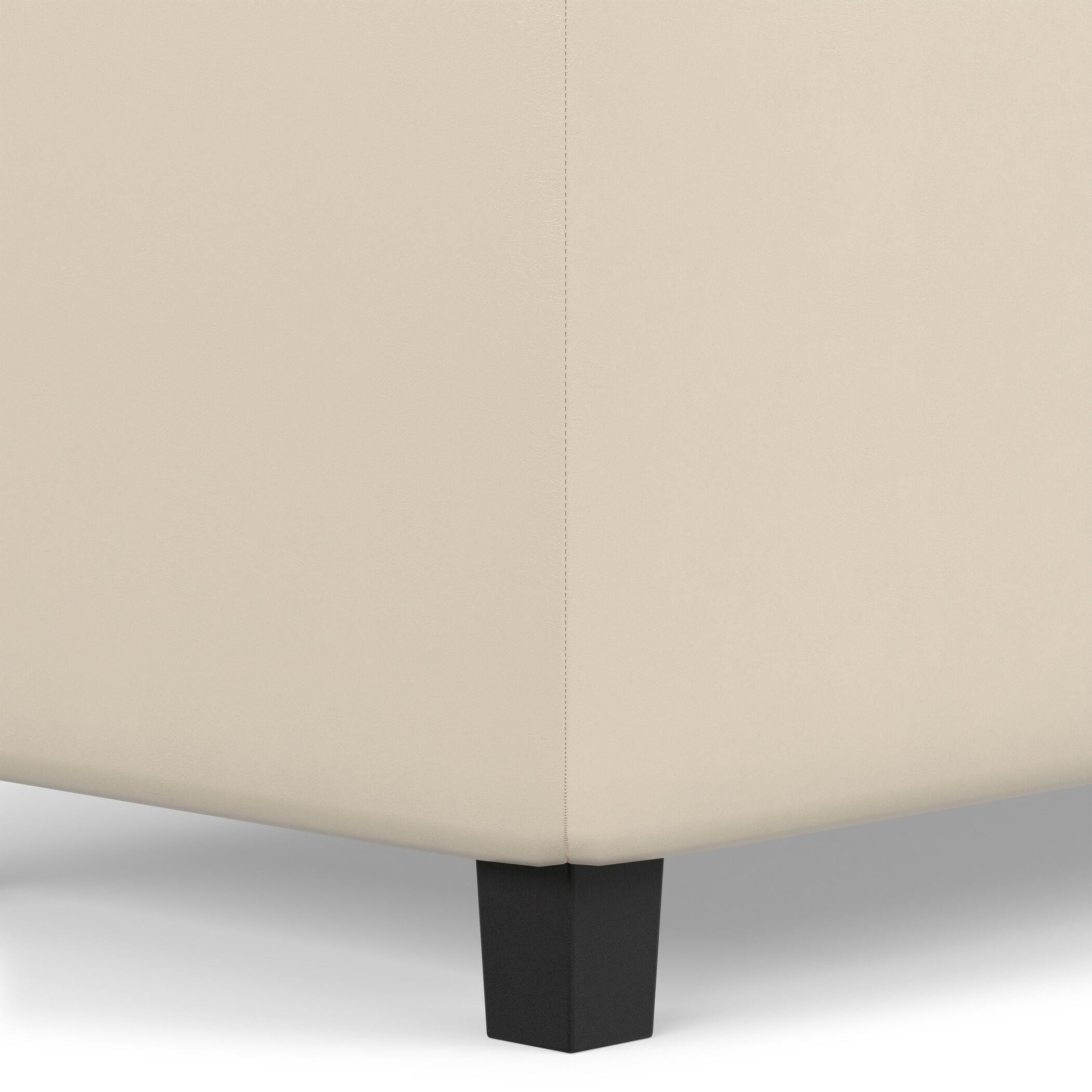 Ottoman Wide Storage Ottoman, Satin Cream, large